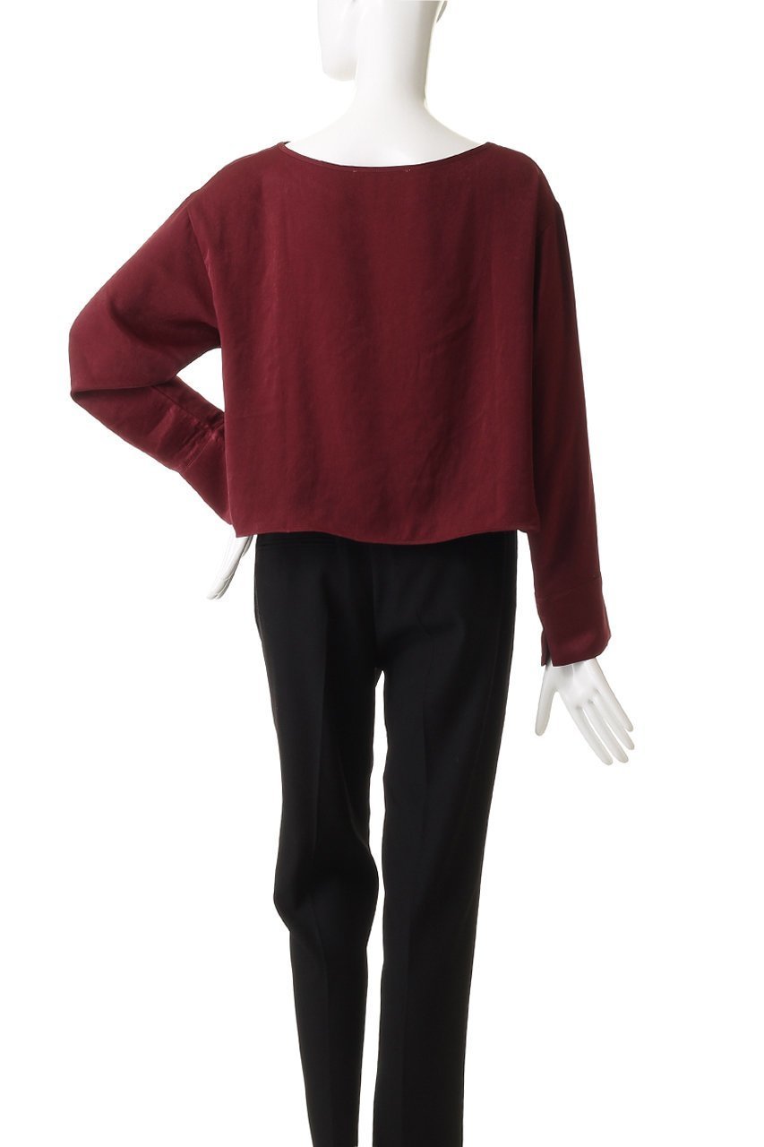 【ミディウミソリッド/MIDIUMISOLID】のsatin PO プルオーバー 人気、トレンドファッション・服の通販 founy(ファニー) 　ファッション　Fashion　レディースファッション　Fashion for Women　トップス・カットソー　Cut & Sew Tops　シャツ・ブラウス・オフィスカジュアル　Elegant Blouses & Button-Ups　カジュアルプルオーバー・ニットトップス　Pullovers & Knit Tops / Casual Pullovers　サテン　Satin, Glossy Fabric　ショート　Short, Short Length　スリーブ　Sleeve, Long Sleeve / Short Sleeve　バランス　Balance, Style Balance　ロング　Long, Long-Length　エレガント 上品　Elegant　other-4|ID: prp329100004773655 ipo3291000000034594759