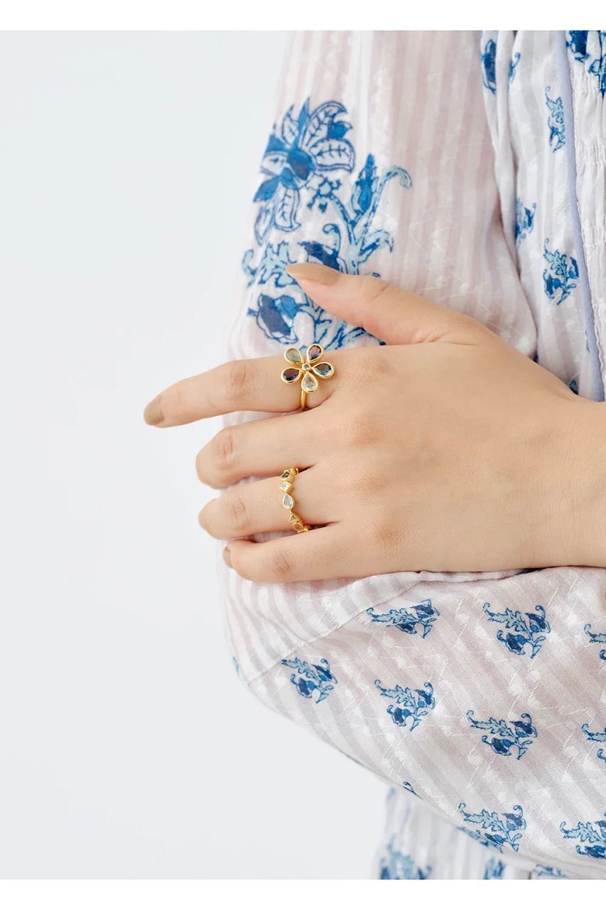 【ヌキテパ/NE QUITTEZ PAS】の【UPALA】 MULTI GEM フラワー リング 人気、トレンドファッション・服の通販 founy(ファニー) 　ファッション　Fashion　レディースファッション　Fashion for Women　2025年　2025　2025-2026秋冬・A/W　Autumn/Winter 2025–26 AW25–26　おすすめ　Recommended / Our Picks　シンプル　Simple, Minimal　ストーン　Stone, Gem-Like　フラワー　Flower, Floral　メガネ　Glasses, Eyewear　モチーフ　Motif, Design Theme　エレガント 上品　Elegant　A/W・秋冬　Autumn/Winter　other-2|ID: prp329100004774317 ipo3291000000034604366