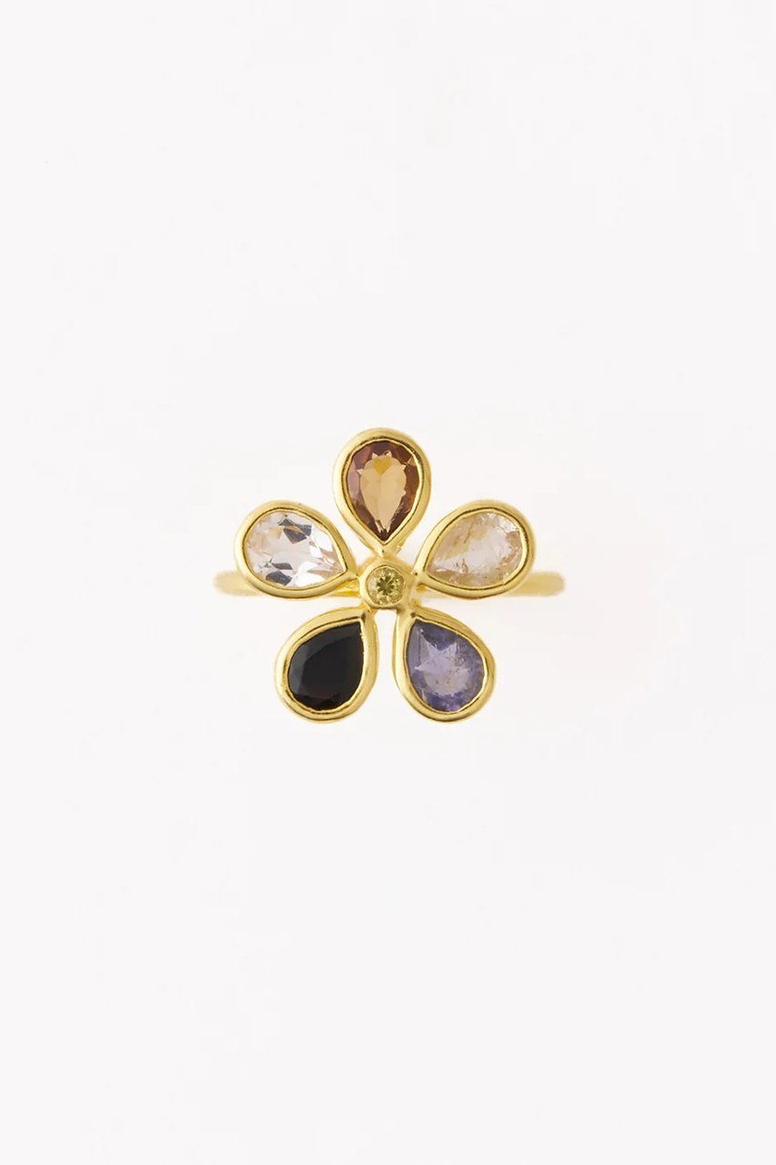 【ヌキテパ/NE QUITTEZ PAS】の【UPALA】MULTIGEMフラワーリング インテリア・キッズ・メンズ・レディースファッション・服の通販 founy(ファニー) 　ファッション　Fashion　レディースファッション　Fashion for Women　ジュエリー　Jewelry　2026年　2026　おすすめ　Recommended / Our Picks　シンプル　Simple, Minimal　ストーン　Stone, Gem-Like　フラワー　Flower, Floral　メガネ　Glasses, Eyewear　モチーフ　Motif, Design Theme　エレガント 上品　Elegant　夏　Summer　春　Spring　S/S・春夏　SS, Spring/Summer, Warm Season　ブラウン|ID: prp329100004774317 ipo3291000000035456117