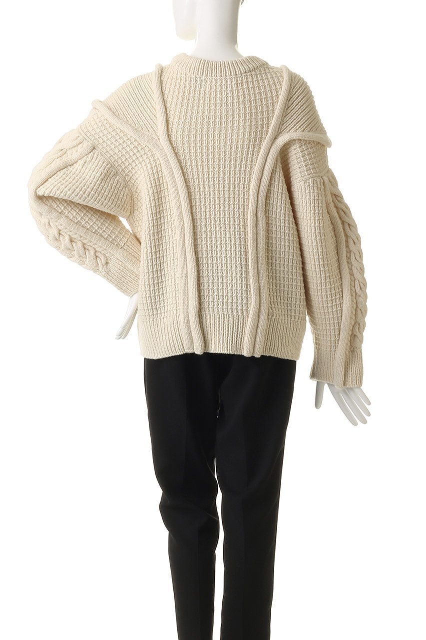 【エリオポール/heliopole】の【uca】ARAN HAND KNIT SLIT GUSSET クルーネック 人気、トレンドファッション・服の通販 founy(ファニー) 　ファッション　Fashion　レディースファッション　Fashion for Women　トップス・カットソー　Cut & Sew Tops　ニット　Knit Tops & Sweaters　カジュアルプルオーバー・ニットトップス　Pullovers & Knit Tops / Casual Pullovers　クラシカル　Classical, Vintage-Inspired　デニム　Denim, Jeans Material　モダン　Modern, Contemporary　ロング　Long, Long-Length　新作・新入荷　New Arrivals / New In　A/W・秋冬　Autumn/Winter　other-4|ID: prp329100004774329 ipo3291000000034604452