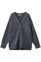 【エリオポール/heliopole】のミックスヤーンVネックカーディガン ブルー|ID:prp329100004774331