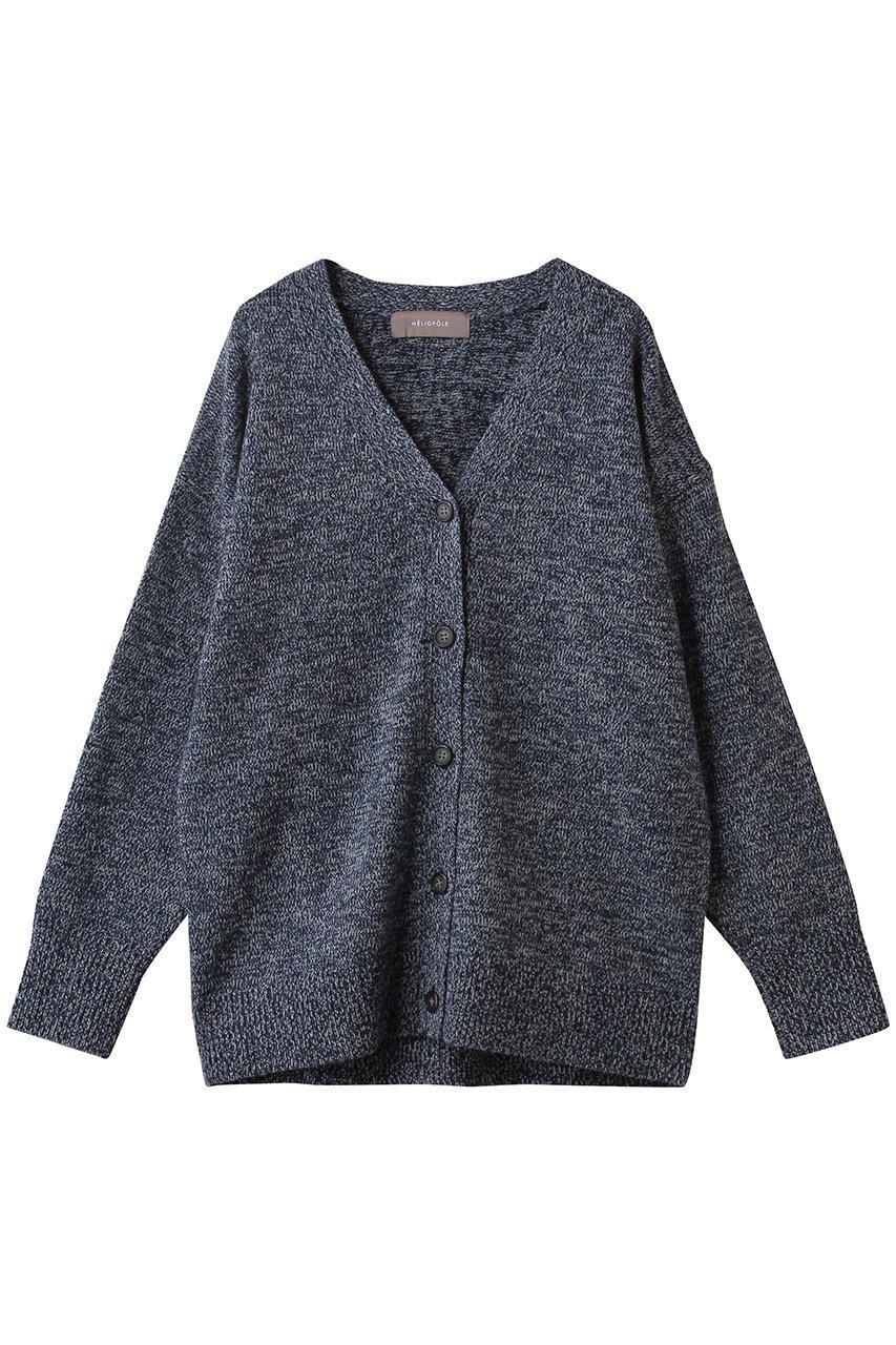 【エリオポール/heliopole】のミックスヤーンVネックカーディガン インテリア・キッズ・メンズ・レディースファッション・服の通販 founy(ファニー) 　ファッション　Fashion　レディースファッション　Fashion for Women　トップス・カットソー　Cut & Sew Tops　ニット　Knit Tops & Sweaters　カーディガン・羽織り　Layered Style Cardigans　Vネックトップス　V-Neck Tops / V-Cut Neckline Shirts　カーディガン　Cardigan, Knitwear　新作・新入荷　New Arrivals / New In　A/W・秋冬　Autumn/Winter　ブルー|ID: prp329100004774331 ipo3291000000034604462