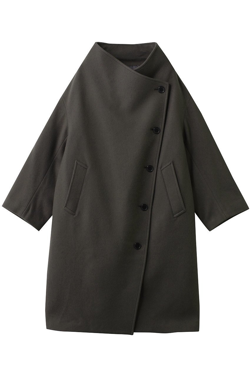 【エリオポール/heliopole】のウールスタンドカラーコート インテリア・キッズ・メンズ・レディースファッション・服の通販 founy(ファニー) 　ファッション　Fashion　レディースファッション　Fashion for Women　アウター　Coat / Outerwear Collection　コート・ロングコート・ピーコート　Long Coats, Peacoats & More　クラシカル　Classical, Vintage-Inspired　シンプル　Simple, Minimal　スタンド　Stand Collar, Upright Stand　ダブル　Double, Double-Breasted　モダン　Modern, Contemporary　ロング　Long, Long-Length　定番　Standard, Basic Item　新作・新入荷　New Arrivals / New In　チャコールグレー|ID: prp329100004774333 ipo3291000000034604475