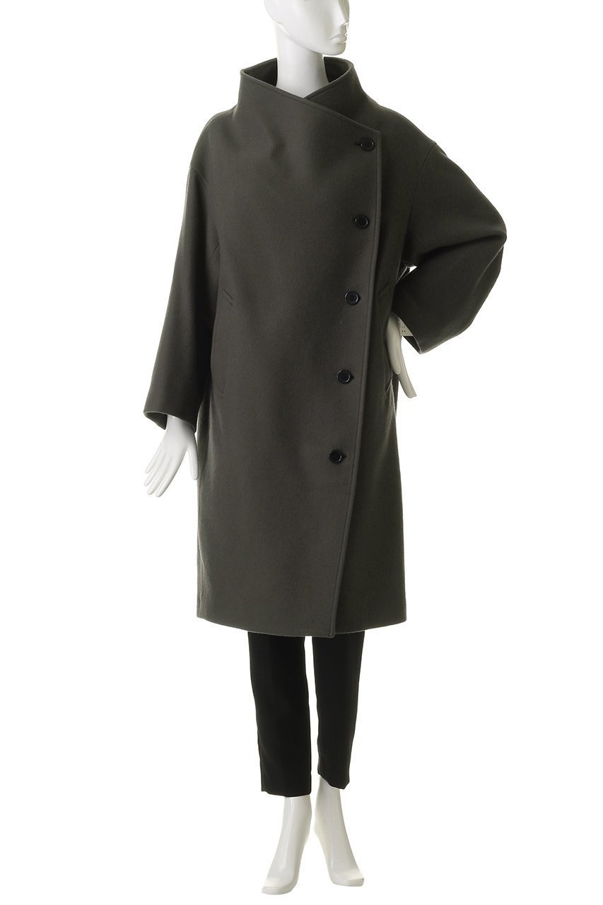 【エリオポール/heliopole】のウールスタンドカラーコート 人気、トレンドファッション・服の通販 founy(ファニー) 　ファッション　Fashion　レディースファッション　Fashion for Women　アウター　Coat / Outerwear Collection　コート・ロングコート・ピーコート　Long Coats, Peacoats & More　クラシカル　Classical, Vintage-Inspired　シンプル　Simple, Minimal　スタンド　Stand Collar, Upright Stand　ダブル　Double, Double-Breasted　モダン　Modern, Contemporary　ロング　Long, Long-Length　定番　Standard, Basic Item　other-2|ID: prp329100004774333 ipo3291000000035772736