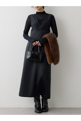 【ウィムガゼット/Whim Gazette】 ダブルサテンワンピース人気、トレンドファッション・服の通販 founy(ファニー) ファッション Fashion レディースファッション Fashion for Women ワンピース Dresses チュニック Tunic Tops & Dresses インナー Innerwear スマート Smart, Elegant タートル Turtleneck, Turtle Collar チュニック Tunic, Long Top フォルム Silhouette, Form ロング Long, Long-Length エレガント 上品 Elegant 新作・新入荷 New Arrivals / New In |ID:prp329100004774335