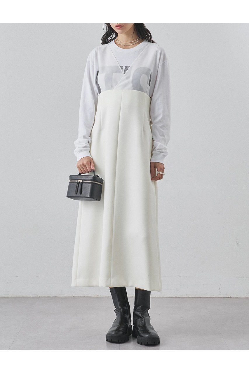 【ウィムガゼット/Whim Gazette】のダブルサテンワンピース インテリア・キッズ・メンズ・レディースファッション・服の通販 founy(ファニー) 　ファッション　Fashion　レディースファッション　Fashion for Women　ワンピース　Dresses　チュニック　Tunic Tops & Dresses　インナー　Innerwear　スマート　Smart, Elegant　タートル　Turtleneck, Turtle Collar　チュニック　Tunic, Long Top　フォルム　Silhouette, Form　ロング　Long, Long-Length　エレガント 上品　Elegant　新作・新入荷　New Arrivals / New In　オフホワイト|ID: prp329100004774335 ipo3291000000034604493