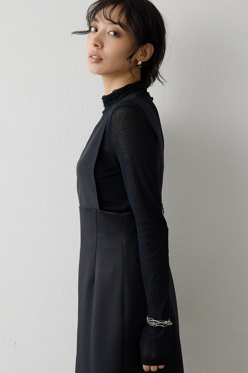 【ウィムガゼット/Whim Gazette】のダブルサテンワンピース 人気、トレンドファッション・服の通販 founy(ファニー) 　ファッション　Fashion　レディースファッション　Fashion for Women　ワンピース　Dresses　チュニック　Tunic Tops & Dresses　インナー　Innerwear　スマート　Smart, Elegant　タートル　Turtleneck, Turtle Collar　チュニック　Tunic, Long Top　フォルム　Silhouette, Form　ロング　Long, Long-Length　エレガント 上品　Elegant　other-7|ID: prp329100004774335 ipo3291000000035979235