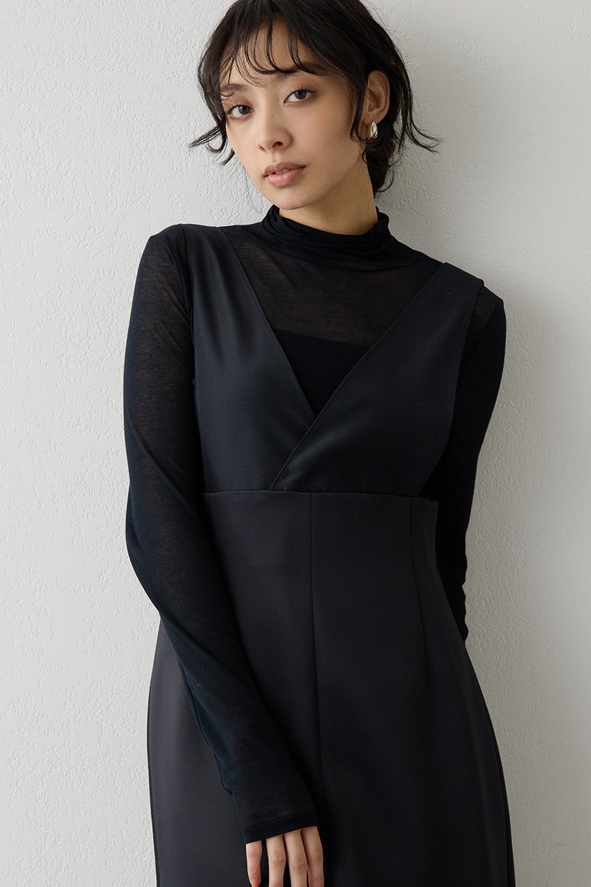 【ウィムガゼット/Whim Gazette】のダブルサテンワンピース 人気、トレンドファッション・服の通販 founy(ファニー) 　ファッション　Fashion　レディースファッション　Fashion for Women　ワンピース　Dresses　チュニック　Tunic Tops & Dresses　インナー　Innerwear　スマート　Smart, Elegant　タートル　Turtleneck, Turtle Collar　チュニック　Tunic, Long Top　フォルム　Silhouette, Form　ロング　Long, Long-Length　エレガント 上品　Elegant　other-8|ID: prp329100004774335 ipo3291000000035979236