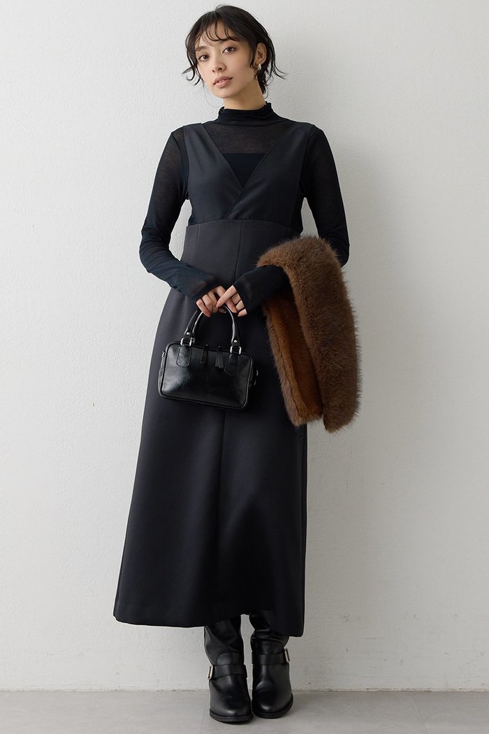 【ウィムガゼット/Whim Gazette】のダブルサテンワンピース インテリア・キッズ・メンズ・レディースファッション・服の通販 founy(ファニー) https://founy.com/ ファッション Fashion レディースファッション Fashion for Women ワンピース Dresses チュニック Tunic Tops & Dresses インナー Innerwear スマート Smart, Elegant タートル Turtleneck, Turtle Collar チュニック Tunic, Long Top フォルム Silhouette, Form ロング Long, Long-Length エレガント 上品 Elegant |ID: prp329100004774335 ipo3291000000036077566