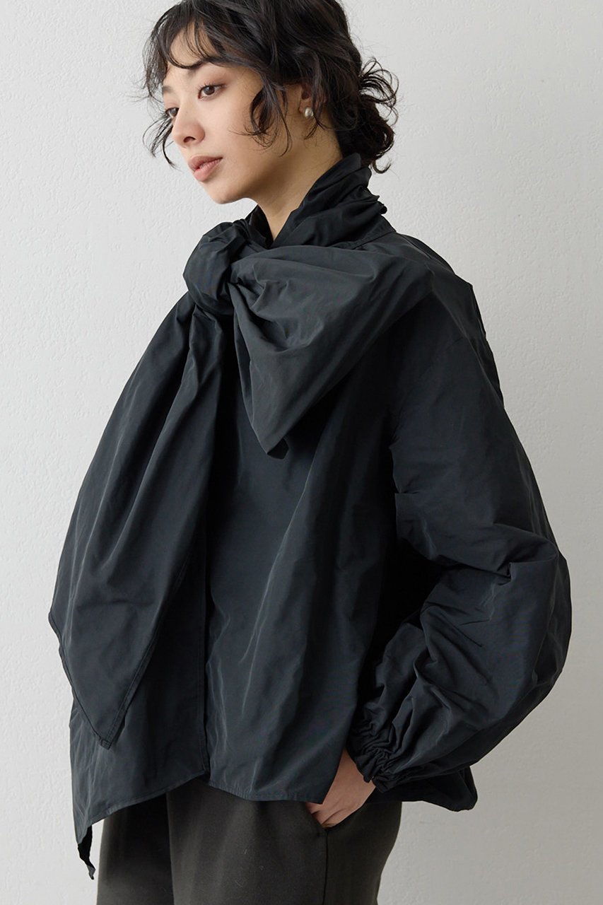 【ウィムガゼット/Whim Gazette】のメモリータフタボウブラウス 人気、トレンドファッション・服の通販 founy(ファニー) 　ファッション　Fashion　レディースファッション　Fashion for Women　トップス・カットソー　Cut & Sew Tops　シャツ・ブラウス・オフィスカジュアル　Elegant Blouses & Button-Ups　イタリア　Italy　スペシャル　Special, Limited Edition　スリーブ　Sleeve, Long Sleeve / Short Sleeve　フォルム　Silhouette, Form　ブルゾン　Blouson, Bomber Jacket　ボトム　Bottoms, Lower Wear　ロング　Long, Long-Length　other-2|ID: prp329100004774336 ipo3291000000035668540