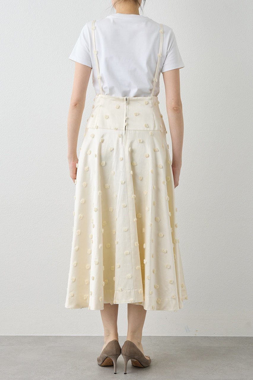 【ウィムガゼット/Whim Gazette】のボンボンジャガードスカート 人気、トレンドファッション・服の通販 founy(ファニー) ファッション Fashion レディースファッション Fashion for Women スカート Skirts ロングスカート Long Skirts / Maxi & Midi Skirts エレガント 上品 Elegant サスペンダー Suspenders, Braces サテン Satin, Glossy Fabric ジャカード/ジャガード Jacquard, Woven Pattern ドット Polka Dot, Dot Pattern フレア Flare, Flared ロング Long, Long-Length 別注 Limited Edition, Custom Order 新作・新入荷 New Arrivals / New In other-8|ID: prp329100004774339 ipo3291000000034604543