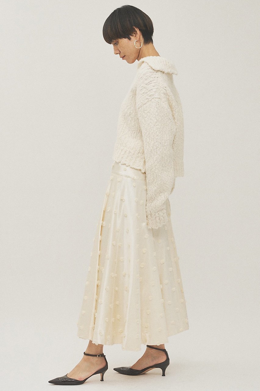 【ウィムガゼット/Whim Gazette】のボンボンジャガードスカート 人気、トレンドファッション・服の通販 founy(ファニー) ファッション Fashion レディースファッション Fashion for Women スカート Skirts ロングスカート Long Skirts / Maxi & Midi Skirts エレガント 上品 Elegant サスペンダー Suspenders, Braces サテン Satin, Glossy Fabric ジャカード/ジャガード Jacquard, Woven Pattern ドット Polka Dot, Dot Pattern フレア Flare, Flared ロング Long, Long-Length 別注 Limited Edition, Custom Order other-4|ID: prp329100004774339 ipo3291000000035533239