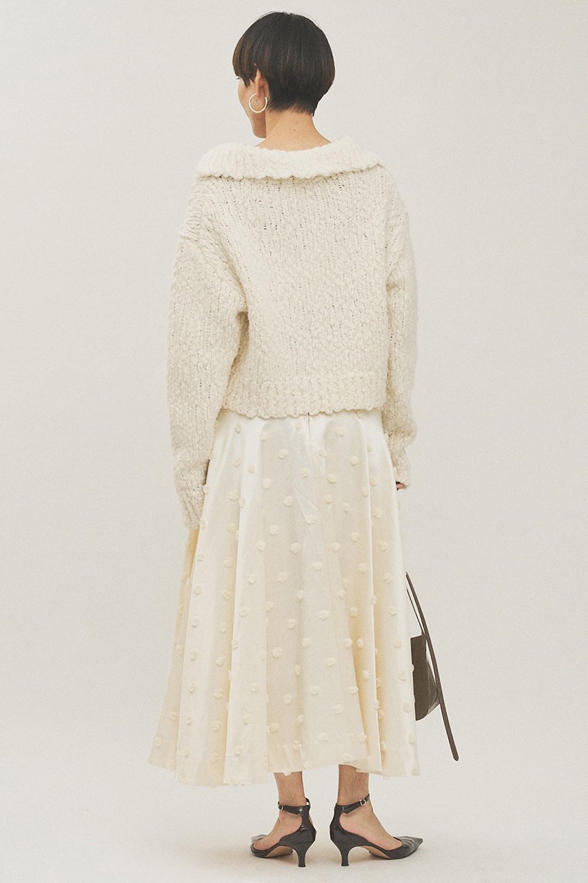 【ウィムガゼット/Whim Gazette】のボンボンジャガードスカート 人気、トレンドファッション・服の通販 founy(ファニー) ファッション Fashion レディースファッション Fashion for Women スカート Skirts ロングスカート Long Skirts / Maxi & Midi Skirts エレガント 上品 Elegant サスペンダー Suspenders, Braces サテン Satin, Glossy Fabric ジャカード/ジャガード Jacquard, Woven Pattern ドット Polka Dot, Dot Pattern フレア Flare, Flared ロング Long, Long-Length 別注 Limited Edition, Custom Order other-5|ID: prp329100004774339 ipo3291000000035533240