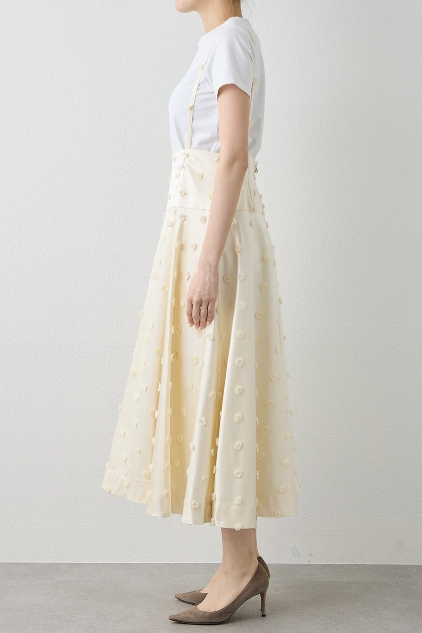 【ウィムガゼット/Whim Gazette】のボンボンジャガードスカート 人気、トレンドファッション・服の通販 founy(ファニー) ファッション Fashion レディースファッション Fashion for Women スカート Skirts ロングスカート Long Skirts / Maxi & Midi Skirts エレガント 上品 Elegant サスペンダー Suspenders, Braces サテン Satin, Glossy Fabric ジャカード/ジャガード Jacquard, Woven Pattern ドット Polka Dot, Dot Pattern フレア Flare, Flared ロング Long, Long-Length 別注 Limited Edition, Custom Order other-7|ID: prp329100004774339 ipo3291000000035533243