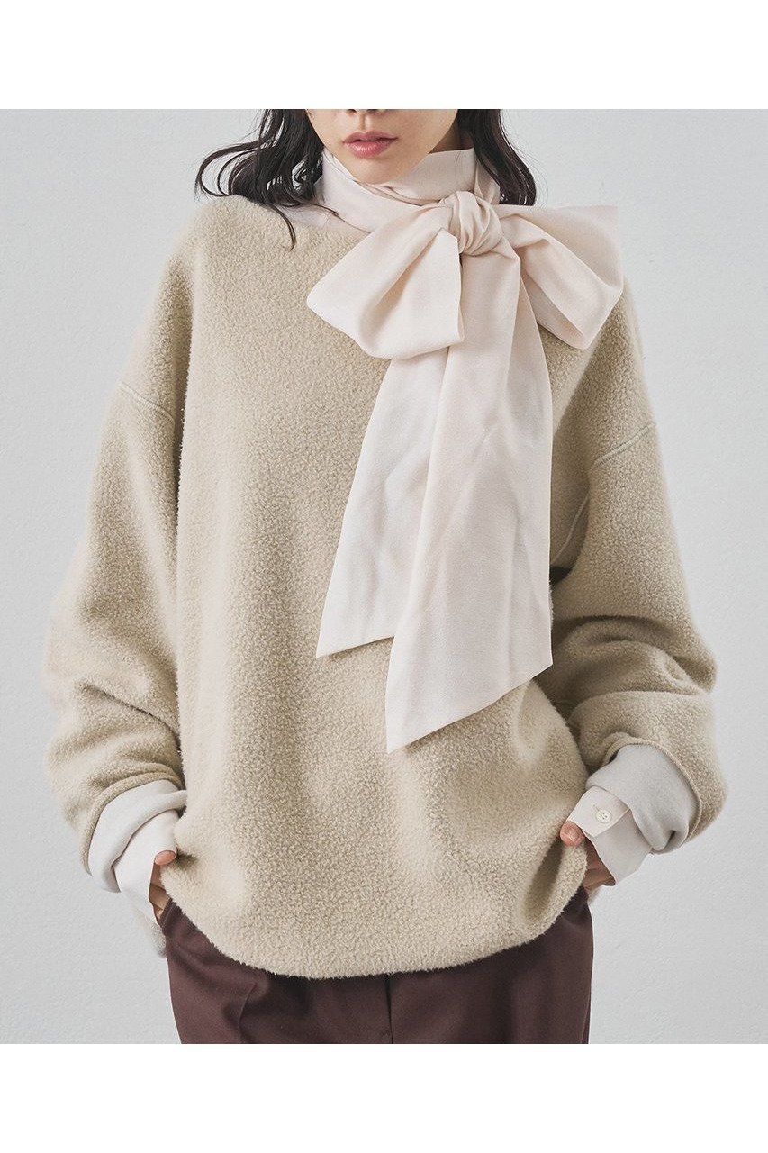 【ウィムガゼット/Whim Gazette】のピグメントスウェットプルオーバー インテリア・キッズ・メンズ・レディースファッション・服の通販 founy(ファニー) 　ファッション　Fashion　レディースファッション　Fashion for Women　トップス・カットソー　Cut & Sew Tops　シャツ・ブラウス・オフィスカジュアル　Elegant Blouses & Button-Ups　レディースパーカー・カジュアルフーディー　Casual Hoodies & Sweatshirts　ロングTシャツ・Tシャツ　Longline T-Shirts & Tees　カジュアルプルオーバー・ニットトップス　Pullovers & Knit Tops / Casual Pullovers　スウェット・クルーネックトップス　Sweatshirts & Crewnecks / Relaxed Fit Sweat Tops　カットソー・ベーシックTシャツ　Cut-and-Sewn Tops / Stretch Tees & Basics　スウェット / スエット　Sweatshirt, Sweatwear　モコモコ　Fuzzy, Fluffy　リバーシブル　Reversible, Two-Sided　リラックス　Relax, Relaxed Fit　おすすめ　Recommended / Our Picks　新作・新入荷　New Arrivals / New In　グレージュ|ID: prp329100004774341 ipo3291000000034604548