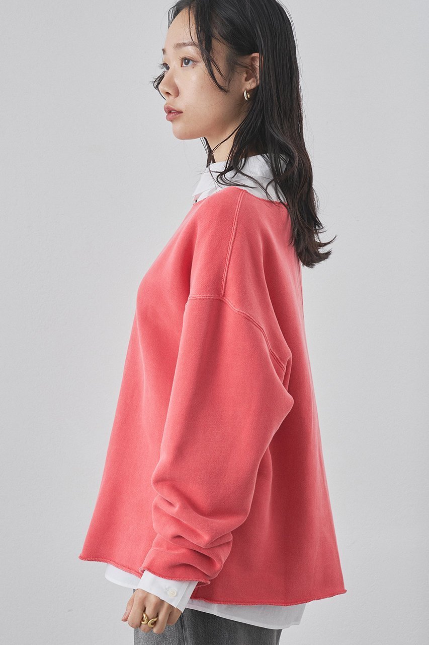 【ウィムガゼット/Whim Gazette】のピグメントスウェットプルオーバー 人気、トレンドファッション・服の通販 founy(ファニー) 　ファッション　Fashion　レディースファッション　Fashion for Women　トップス・カットソー　Cut & Sew Tops　シャツ・ブラウス・オフィスカジュアル　Elegant Blouses & Button-Ups　レディースパーカー・カジュアルフーディー　Casual Hoodies & Sweatshirts　ロングTシャツ・Tシャツ　Longline T-Shirts & Tees　カジュアルプルオーバー・ニットトップス　Pullovers & Knit Tops / Casual Pullovers　スウェット・クルーネックトップス　Sweatshirts & Crewnecks / Relaxed Fit Sweat Tops　カットソー・ベーシックTシャツ　Cut-and-Sewn Tops / Stretch Tees & Basics　スウェット / スエット　Sweatshirt, Sweatwear　モコモコ　Fuzzy, Fluffy　リバーシブル　Reversible, Two-Sided　リラックス　Relax, Relaxed Fit　おすすめ　Recommended / Our Picks　新作・新入荷　New Arrivals / New In　other-2|ID: prp329100004774341 ipo3291000000034604551