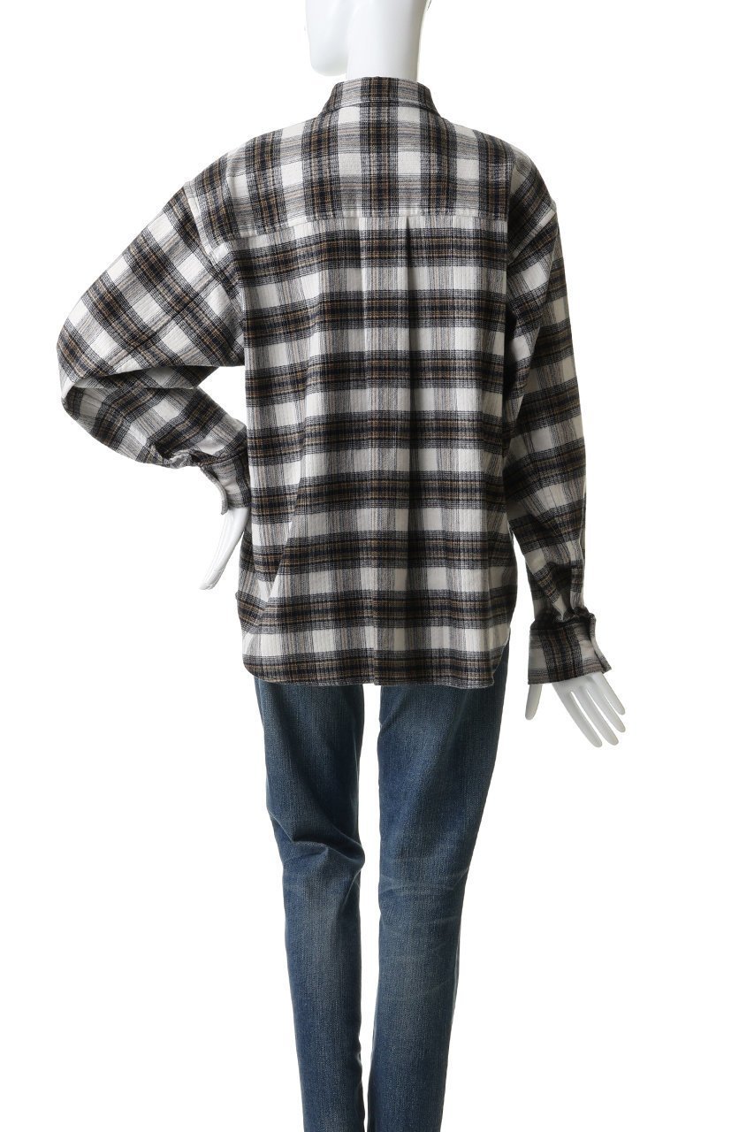 【ウィムガゼット/Whim Gazette】のピケチェックシャツ 人気、トレンドファッション・服の通販 founy(ファニー) 　ファッション　Fashion　レディースファッション　Fashion for Women　トップス・カットソー　Cut & Sew Tops　シャツ・ブラウス・オフィスカジュアル　Elegant Blouses & Button-Ups　スリーブ　Sleeve, Long Sleeve / Short Sleeve　チェック　Check, Plaid, Tartan　フレア　Flare, Flared　ロング　Long, Long-Length　新作・新入荷　New Arrivals / New In　羽織　Haori, Light Jacket　other-4|ID: prp329100004774343 ipo3291000000034604577