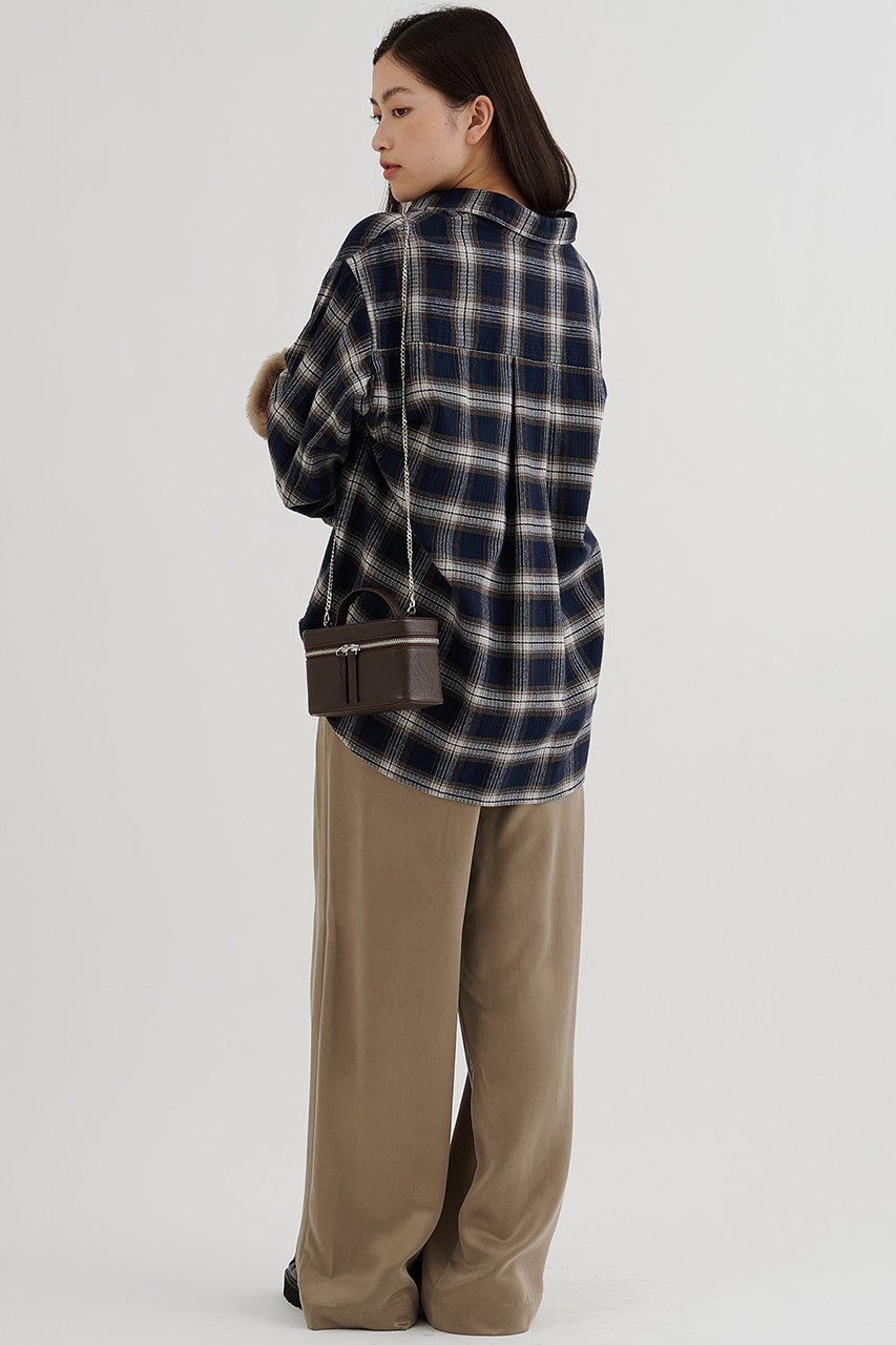 【ウィムガゼット/Whim Gazette】のピケチェックシャツ 人気、トレンドファッション・服の通販 founy(ファニー) 　ファッション　Fashion　レディースファッション　Fashion for Women　トップス・カットソー　Cut & Sew Tops　シャツ・ブラウス・オフィスカジュアル　Elegant Blouses & Button-Ups　スリーブ　Sleeve, Long Sleeve / Short Sleeve　チェック　Check, Plaid, Tartan　フレア　Flare, Flared　ロング　Long, Long-Length　羽織　Haori, Light Jacket　other-6|ID: prp329100004774343 ipo3291000000034685017