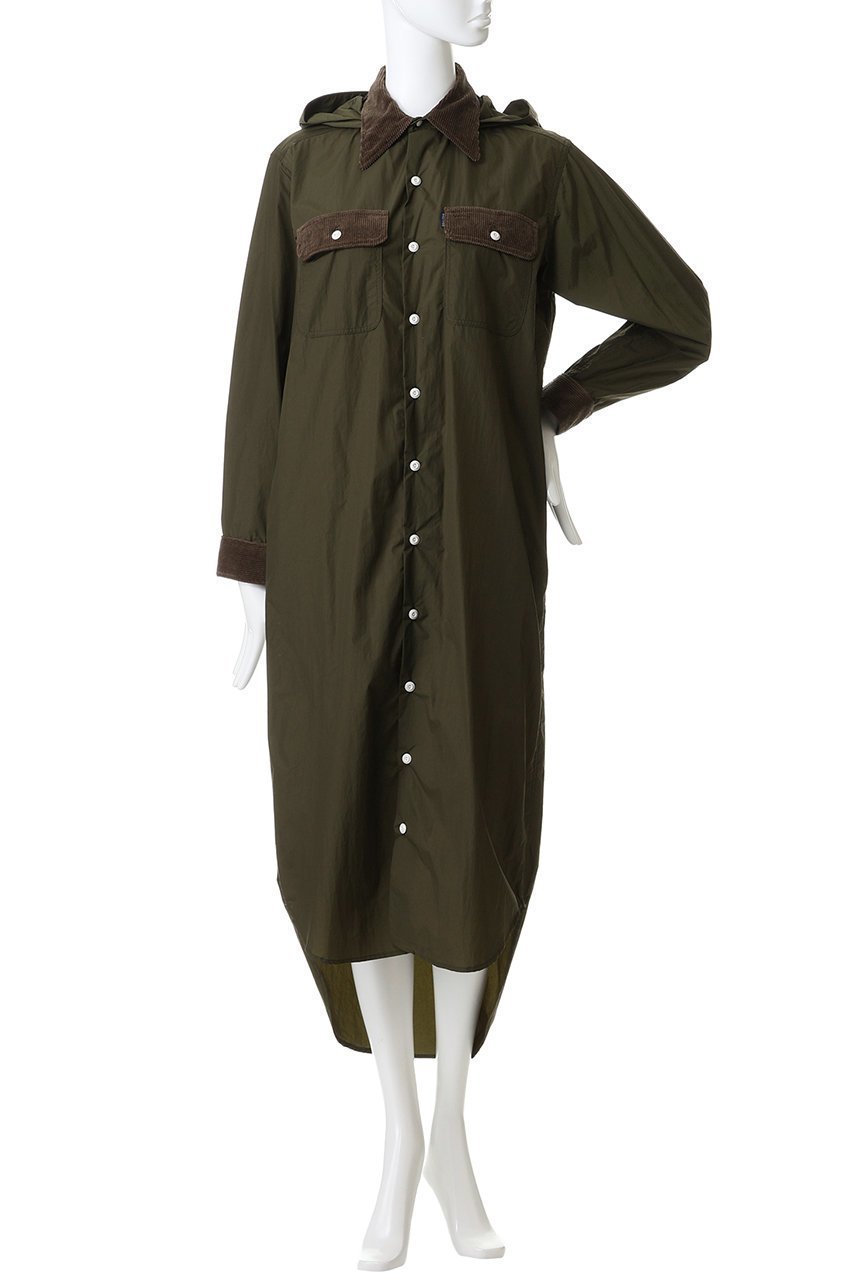 【マディソンブルー/MADISONBLUE】のHAMPTON OP RAIN SHIRT ハンプトンシャツワンピース 人気、トレンドファッション・服の通販 founy(ファニー) 　ファッション　Fashion　レディースファッション　Fashion for Women　ワンピース　Dresses　シャツワンピース / 1枚で着映えコーデ　Shirt Dresses　チュニック　Tunic Tops & Dresses　コーティング　Coating, Coated Finish　コーデュロイ　Corduroy, Cord Fabric　タイプライター　Typewriter Fabric, Crisp Cotton　チュニック　Tunic, Long Top　ロング　Long, Long-Length　エレガント 上品　Elegant　巾着　Drawstring Bag, Kinchaku　新作・新入荷　New Arrivals / New In　other-2|ID: prp329100004774352 ipo3291000000034604663