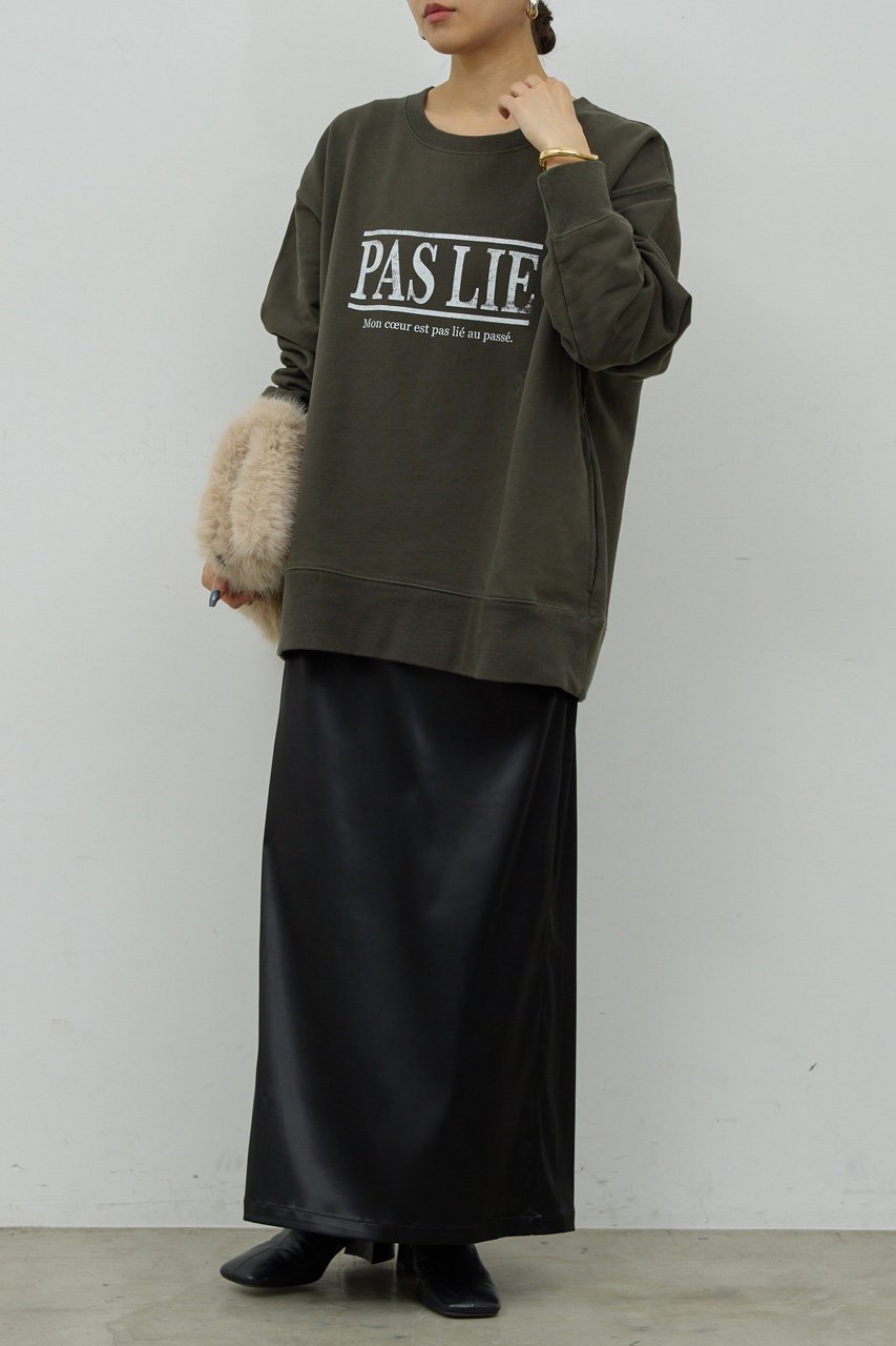 【ガリャルダガランテ/GALLARDAGALANTE】のPASLIEロゴスウェット 人気、トレンドファッション・服の通販 founy(ファニー) 　ファッション　Fashion　レディースファッション　Fashion for Women　トップス・カットソー　Cut & Sew Tops　シャツ・ブラウス・オフィスカジュアル　Elegant Blouses & Button-Ups　レディースパーカー・カジュアルフーディー　Casual Hoodies & Sweatshirts　ロングTシャツ・Tシャツ　Longline T-Shirts & Tees　スウェット・クルーネックトップス　Sweatshirts & Crewnecks / Relaxed Fit Sweat Tops　カットソー・ベーシックTシャツ　Cut-and-Sewn Tops / Stretch Tees & Basics　おすすめ　Recommended / Our Picks　スウェット / スエット　Sweatshirt, Sweatwear　フロント　Front, Front Design　リラックス　Relax, Relaxed Fit　定番　Standard, Basic Item　other-6|ID: prp329100004774358 ipo3291000000035772850