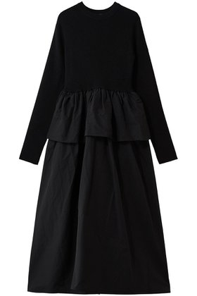 【マノフ/MANOF】のCOMBINATION KNIT ONE PIECE 人気、トレンドファッション・服の通販 founy(ファニー) ファッション Fashion レディースファッション Fashion for Women ワンピース Dresses チュニック Tunic Tops & Dresses チュニック Tunic, Long Top ドッキング Docking, Mixed Material バランス Balance, Style Balance ロング Long, Long-Length |ID:prp329100004774359