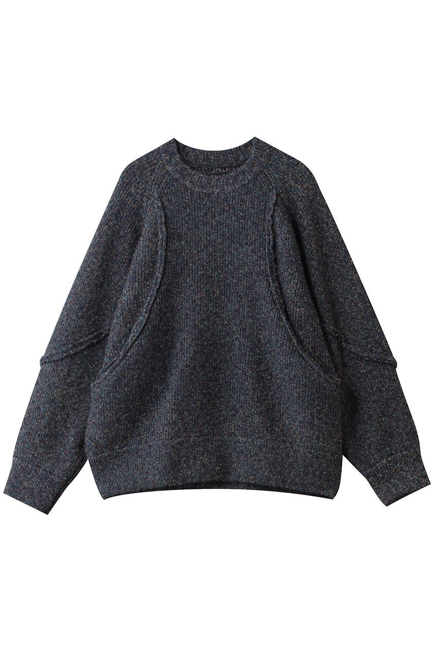 【メゾンスペシャル/MAISON SPECIAL】の【UNISEX】メランジブークレクルーニット インテリア・キッズ・メンズ・レディースファッション・服の通販 founy(ファニー) ファッション Fashion レディースファッション Fashion for Women トップス・カットソー Cut & Sew Tops ニット Knit Tops & Sweaters カジュアルプルオーバー・ニットトップス Pullovers & Knit Tops / Casual Pullovers ユニセックス Unisex, Genderless シンプル Simple, Minimal ボトム Bottoms, Lower Wear メランジ Melange, Mixed Yarn 切替 Switching, Contrast Panel 新作・新入荷 New Arrivals / New In BLU(ブルー)|ID: prp329100004774361 ipo3291000000034604744