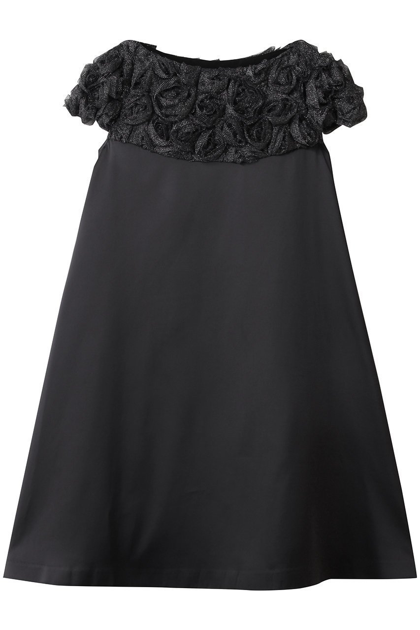 【アルアバイル/allureville】の【Loulou Willoughby】チュールローズワンピース インテリア・キッズ・メンズ・レディースファッション・服の通販 founy(ファニー) 　ファッション　Fashion　レディースファッション　Fashion for Women　ワンピース　Dresses　チュニック　Tunic Tops & Dresses　チュニック　Tunic, Long Top　チュール　Tulip, Tulip Motif　パーティ　Party, Party Style　ロング　Long, Long-Length　ローズ　Rose, Rose Motif　新作・新入荷　New Arrivals / New In　ブラック|ID: prp329100004774365 ipo3291000000034604775