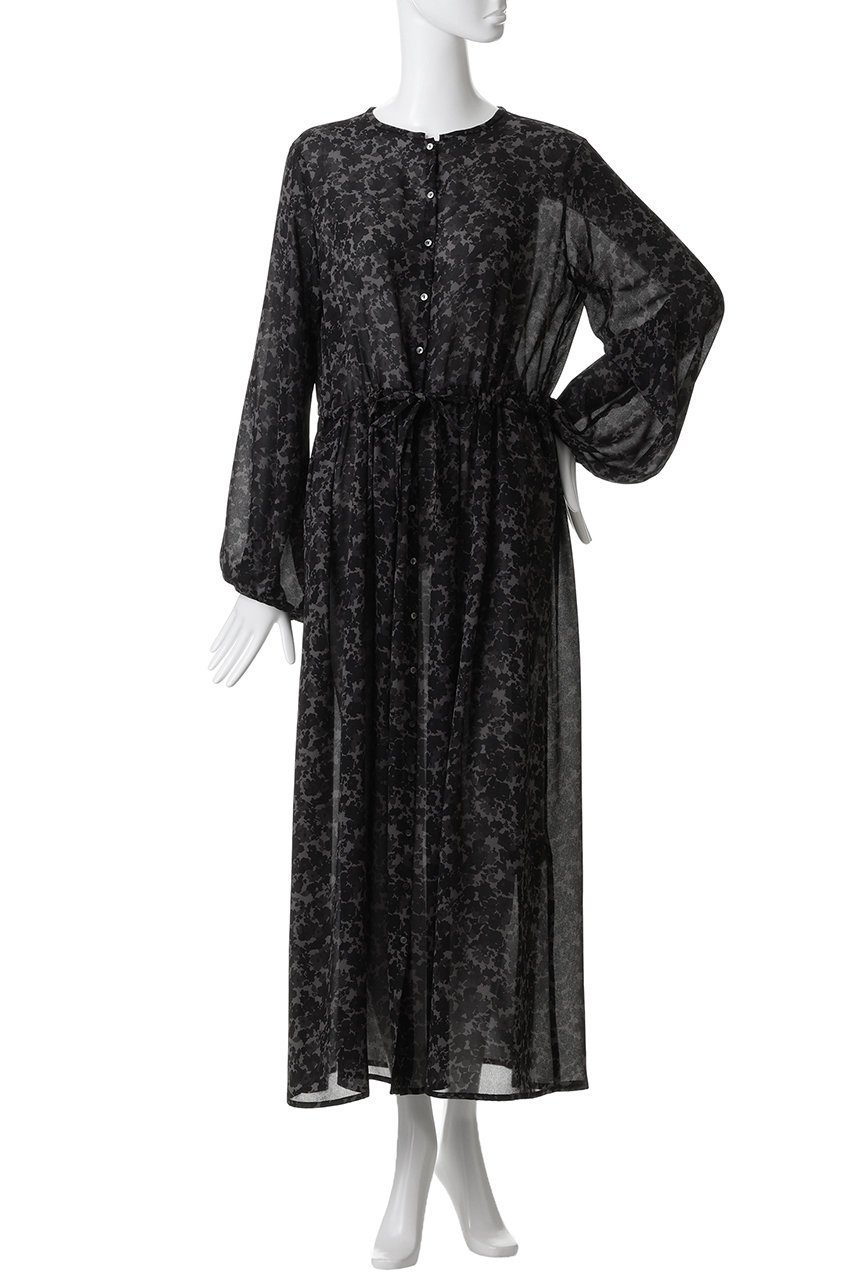 【ミズイロ インド/mizuiro ind】のフラワープリントシャツワンピース 人気、トレンドファッション・服の通販 founy(ファニー) 　ファッション　Fashion　レディースファッション　Fashion for Women　ワンピース　Dresses　シャツワンピース / 1枚で着映えコーデ　Shirt Dresses　チュニック　Tunic Tops & Dresses　スリーブ　Sleeve, Long Sleeve / Short Sleeve　チュニック　Tunic, Long Top　ドレープ　Drape, Draping Fabric　フラワー　Flower, Floral　プリント　Print, Printed Pattern　ロング　Long, Long-Length　エレガント 上品　Elegant　other-2|ID: prp329100004774368 ipo3291000000035772888