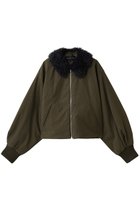 【ミズイロ インド/mizuiro ind】のボアカラーショートジャケット khaki|ID:prp329100004774370