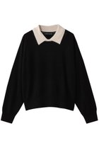 【ミズイロ インド/mizuiro ind】のハイゲージ襟付きプルオーバー blackA|ID:prp329100004774373