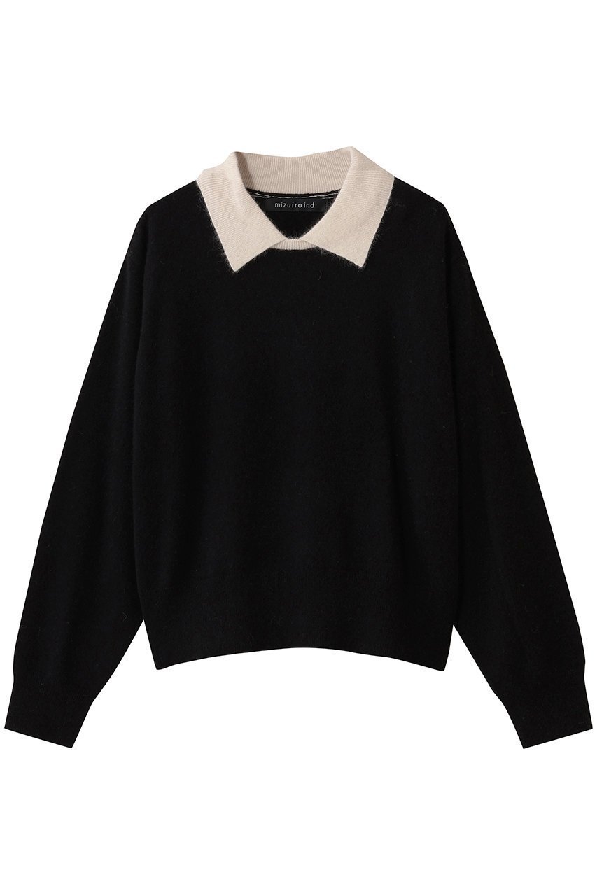 【ミズイロ インド/mizuiro ind】のハイゲージ襟付きプルオーバー インテリア・キッズ・メンズ・レディースファッション・服の通販 founy(ファニー) ファッション Fashion レディースファッション Fashion for Women トップス・カットソー Cut & Sew Tops ニット Knit Tops & Sweaters カジュアルプルオーバー・ニットトップス Pullovers & Knit Tops / Casual Pullovers クラシック Classic, Timeless Style スラックス Slacks, Dress Pants デニム Denim, Jeans Material エレガント 上品 Elegant 新作・新入荷 New Arrivals / New In blackA|ID: prp329100004774373 ipo3291000000034604844