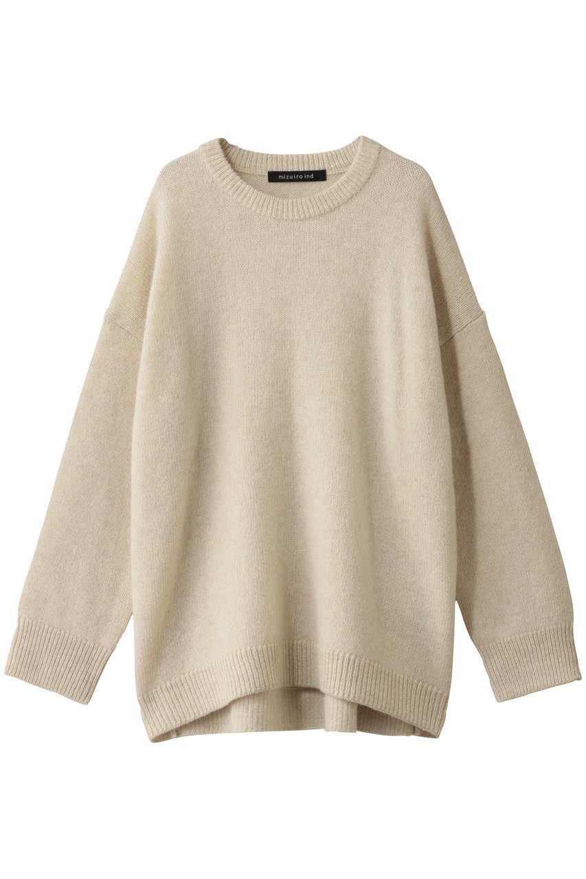 【ミズイロ インド/mizuiro ind】のMG/クルーネックワイドプルオーバー インテリア・キッズ・メンズ・レディースファッション・服の通販 founy(ファニー) ファッション Fashion レディースファッション Fashion for Women トップス・カットソー Cut & Sew Tops ニット Knit Tops & Sweaters カジュアルプルオーバー・ニットトップス Pullovers & Knit Tops / Casual Pullovers チェック Check, Plaid, Tartan ミドル Middle Length, Mid Height ロング Long, Long-Length ワイド Wide, Wide Fit 新作・新入荷 New Arrivals / New In kinari|ID: prp329100004774374 ipo3291000000034604850