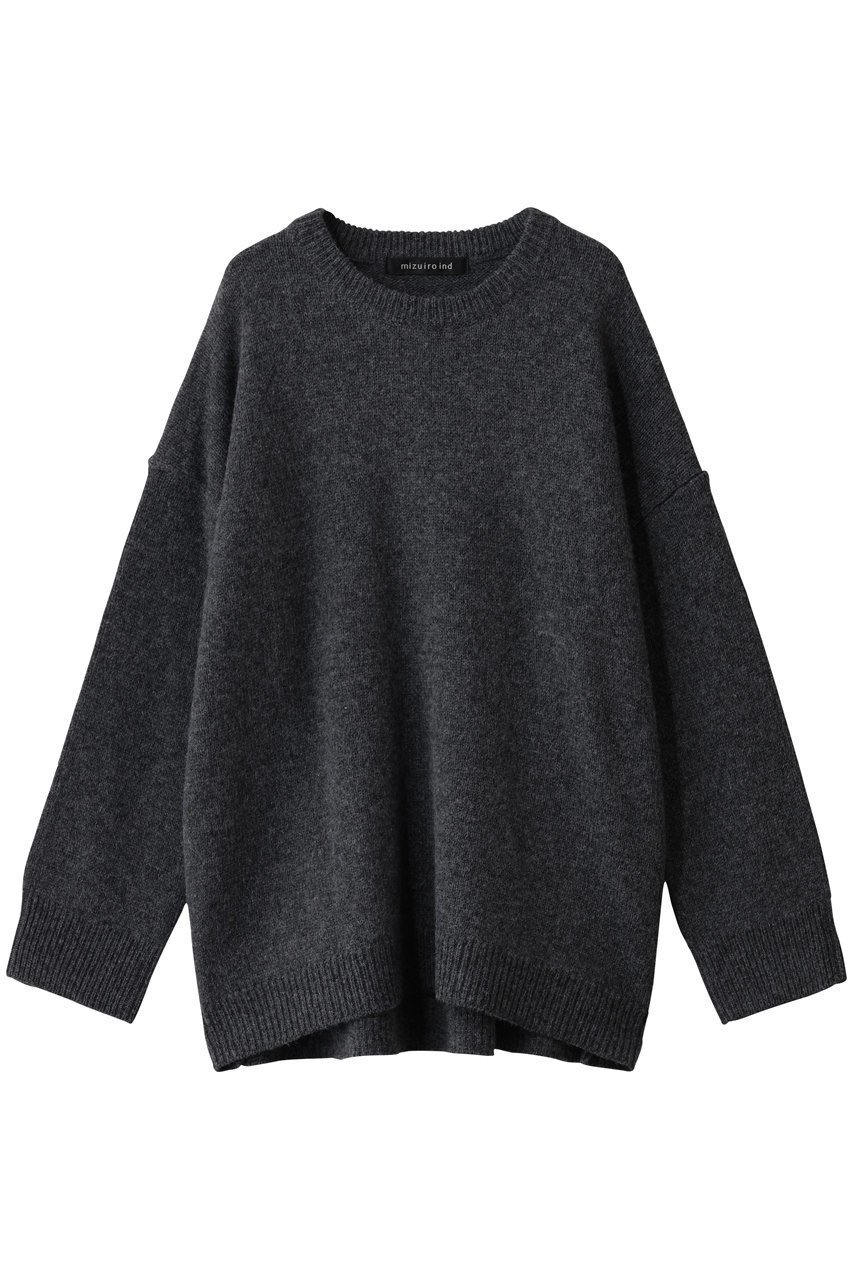 【ミズイロ インド/mizuiro ind】のMG/クルーネックワイドプルオーバー インテリア・キッズ・メンズ・レディースファッション・服の通販 founy(ファニー) ファッション Fashion レディースファッション Fashion for Women トップス・カットソー Cut & Sew Tops ニット Knit Tops & Sweaters カジュアルプルオーバー・ニットトップス Pullovers & Knit Tops / Casual Pullovers チェック Check, Plaid, Tartan ミドル Middle Length, Mid Height ロング Long, Long-Length ワイド Wide, Wide Fit 新作・新入荷 New Arrivals / New In c.gray|ID: prp329100004774374 ipo3291000000034604852