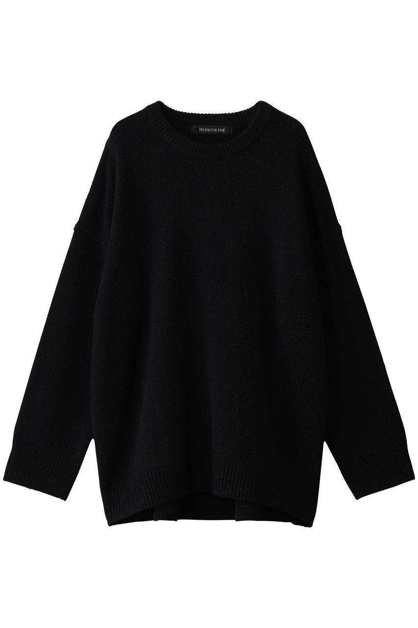【ミズイロ インド/mizuiro ind】のMG/クルーネックワイドプルオーバー インテリア・キッズ・メンズ・レディースファッション・服の通販 founy(ファニー) ファッション Fashion レディースファッション Fashion for Women トップス・カットソー Cut & Sew Tops ニット Knit Tops & Sweaters カジュアルプルオーバー・ニットトップス Pullovers & Knit Tops / Casual Pullovers チェック Check, Plaid, Tartan ミドル Middle Length, Mid Height ロング Long, Long-Length ワイド Wide, Wide Fit 新作・新入荷 New Arrivals / New In black|ID: prp329100004774374 ipo3291000000034604853