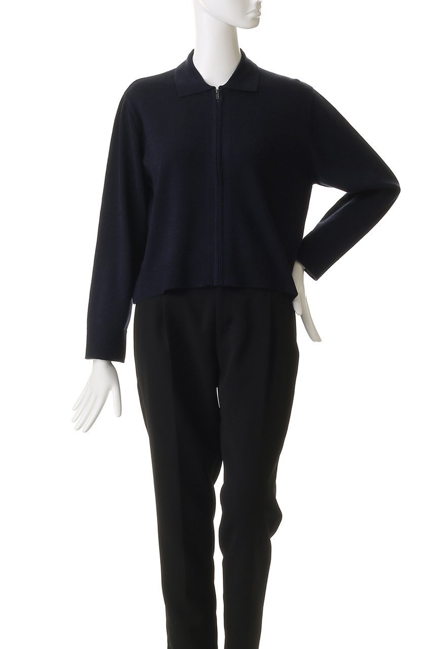 【ミズイロ インド/mizuiro ind】の襟付きジップカーディガン 人気、トレンドファッション・服の通販 founy(ファニー) 　ファッション　Fashion　レディースファッション　Fashion for Women　トップス・カットソー　Cut & Sew Tops　ニット　Knit Tops & Sweaters　カーディガン・羽織り　Layered Style Cardigans　おすすめ　Recommended / Our Picks　カーディガン　Cardigan, Knitwear　クラシック　Classic, Timeless Style　コンパクト　Compact, Small Size　ショート　Short, Short Length　シンプル　Simple, Minimal　デニム　Denim, Jeans Material　トレンド　Trend, Trending Now　ボトム　Bottoms, Lower Wear　ワイド　Wide, Wide Fit　新作・新入荷　New Arrivals / New In　羽織　Haori, Light Jacket　other-2|ID: prp329100004774375 ipo3291000000034604862