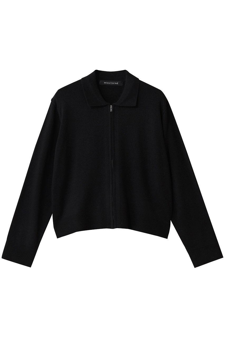 【ミズイロ インド/mizuiro ind】の襟付きジップカーディガン インテリア・キッズ・メンズ・レディースファッション・服の通販 founy(ファニー) ファッション Fashion レディースファッション Fashion for Women トップス・カットソー Cut & Sew Tops ニット Knit Tops & Sweaters カーディガン・羽織り Layered Style Cardigans おすすめ Recommended / Our Picks カーディガン Cardigan, Knitwear クラシック Classic, Timeless Style コンパクト Compact, Small Size ショート Short, Short Length シンプル Simple, Minimal デニム Denim, Jeans Material トレンド Trend, Trending Now ボトム Bottoms, Lower Wear ワイド Wide, Wide Fit 羽織 Haori, Light Jacket black|ID: prp329100004774375 ipo3291000000035772897