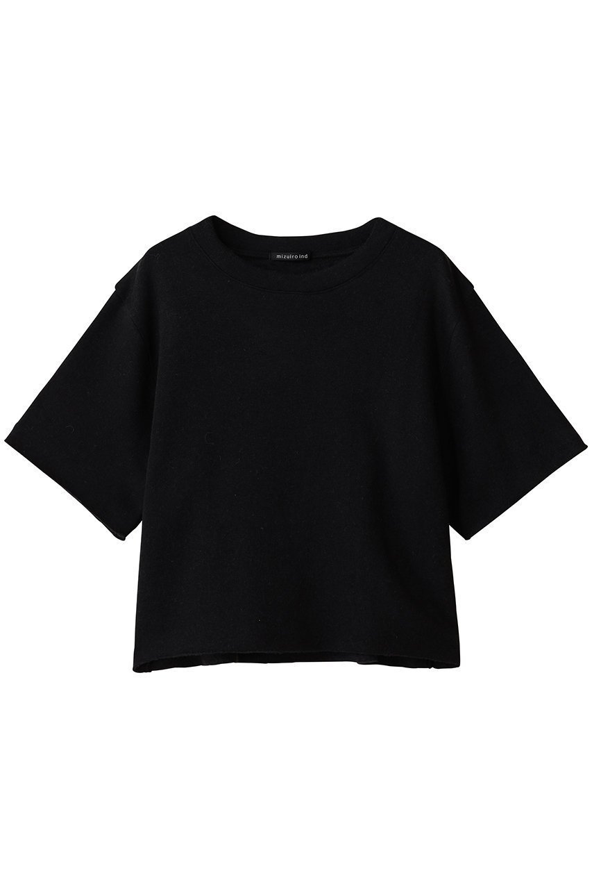 【ミズイロ インド/mizuiro ind】のパイルハーフスリーブワイドプルオーバー インテリア・キッズ・メンズ・レディースファッション・服の通販 founy(ファニー) 　ファッション　Fashion　レディースファッション　Fashion for Women　トップス・カットソー　Cut & Sew Tops　シャツ・ブラウス・オフィスカジュアル　Elegant Blouses & Button-Ups　ロングTシャツ・Tシャツ　Longline T-Shirts & Tees　カジュアルプルオーバー・ニットトップス　Pullovers & Knit Tops / Casual Pullovers　カットソー・ベーシックTシャツ　Cut-and-Sewn Tops / Stretch Tees & Basics　インナー　Innerwear　ショート　Short, Short Length　シンプル　Simple, Minimal　ジャケット　Jacket, Outerwear　スリーブ　Sleeve, Long Sleeve / Short Sleeve　ワイド　Wide, Wide Fit　black|ID: prp329100004774377 ipo3291000000035533436