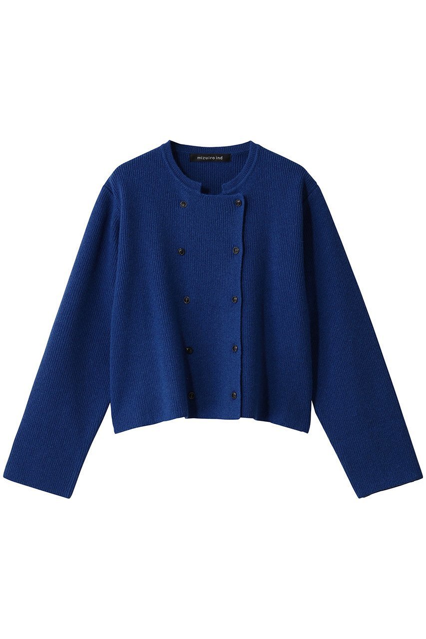 【ミズイロ インド/mizuiro ind】のダブルブレストカーディガン インテリア・キッズ・メンズ・レディースファッション・服の通販 founy(ファニー) ファッション Fashion レディースファッション Fashion for Women トップス・カットソー Cut & Sew Tops ニット Knit Tops & Sweaters カーディガン・羽織り Layered Style Cardigans カーディガン Cardigan, Knitwear クラシカル Classical, Vintage-Inspired クラシック Classic, Timeless Style ショート Short, Short Length ジャケット Jacket, Outerwear フロント Front, Front Design ボトム Bottoms, Lower Wear マニッシュ Mannish, Boyish ワイド Wide, Wide Fit 新作・新入荷 New Arrivals / New In blue|ID: prp329100004774378 ipo3291000000034604884