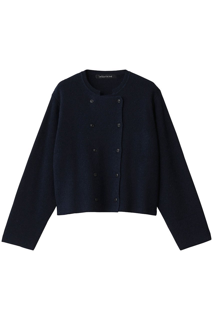 【ミズイロ インド/mizuiro ind】のダブルブレストカーディガン インテリア・キッズ・メンズ・レディースファッション・服の通販 founy(ファニー) ファッション Fashion レディースファッション Fashion for Women トップス・カットソー Cut & Sew Tops ニット Knit Tops & Sweaters カーディガン・羽織り Layered Style Cardigans カーディガン Cardigan, Knitwear クラシカル Classical, Vintage-Inspired クラシック Classic, Timeless Style ショート Short, Short Length ジャケット Jacket, Outerwear フロント Front, Front Design ボトム Bottoms, Lower Wear マニッシュ Mannish, Boyish ワイド Wide, Wide Fit 新作・新入荷 New Arrivals / New In navy|ID: prp329100004774378 ipo3291000000034604885