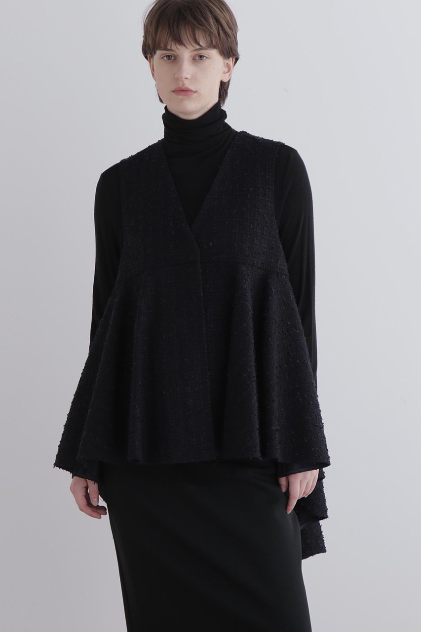 【ル フィル/LE PHIL】のツイードVネックジレ 人気、トレンドファッション・服の通販 founy(ファニー) 　ファッション　Fashion　レディースファッション　Fashion for Women　アウター　Coat / Outerwear Collection　レディースジャケット・軽アウター　Jackets　おすすめ　Recommended / Our Picks　ジャケット　Jacket, Outerwear　セレモニー　Ceremony　ツイード　Twill, Twill Weave　フェミニン　Feminine, Girly　フレア　Flare, Flared　エレガント 上品　Elegant　再入荷　Restock / Back in Stock　other-2|ID: prp329100004775373 ipo3291000000034614989