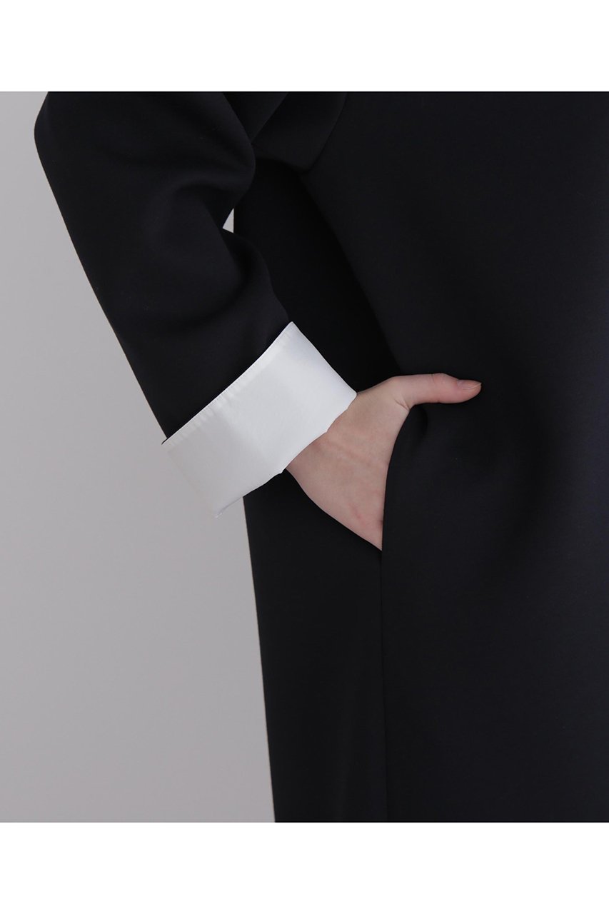 【ル フィル/LE PHIL】のジャージー襟付きワンピース 人気、トレンドファッション・服の通販 founy(ファニー) 　ファッション　Fashion　レディースファッション　Fashion for Women　ワンピース　Dresses　チュニック　Tunic Tops & Dresses　オケージョン　Occasion Wear　チュニック　Tunic, Long Top　ドッキング　Docking, Mixed Material　フォルム　Silhouette, Form　ブロード　Broadcloth, Fine Cotton　ロング　Long, Long-Length　再入荷　Restock / Back in Stock　定番　Standard, Basic Item　other-8|ID: prp329100004775375 ipo3291000000034615013