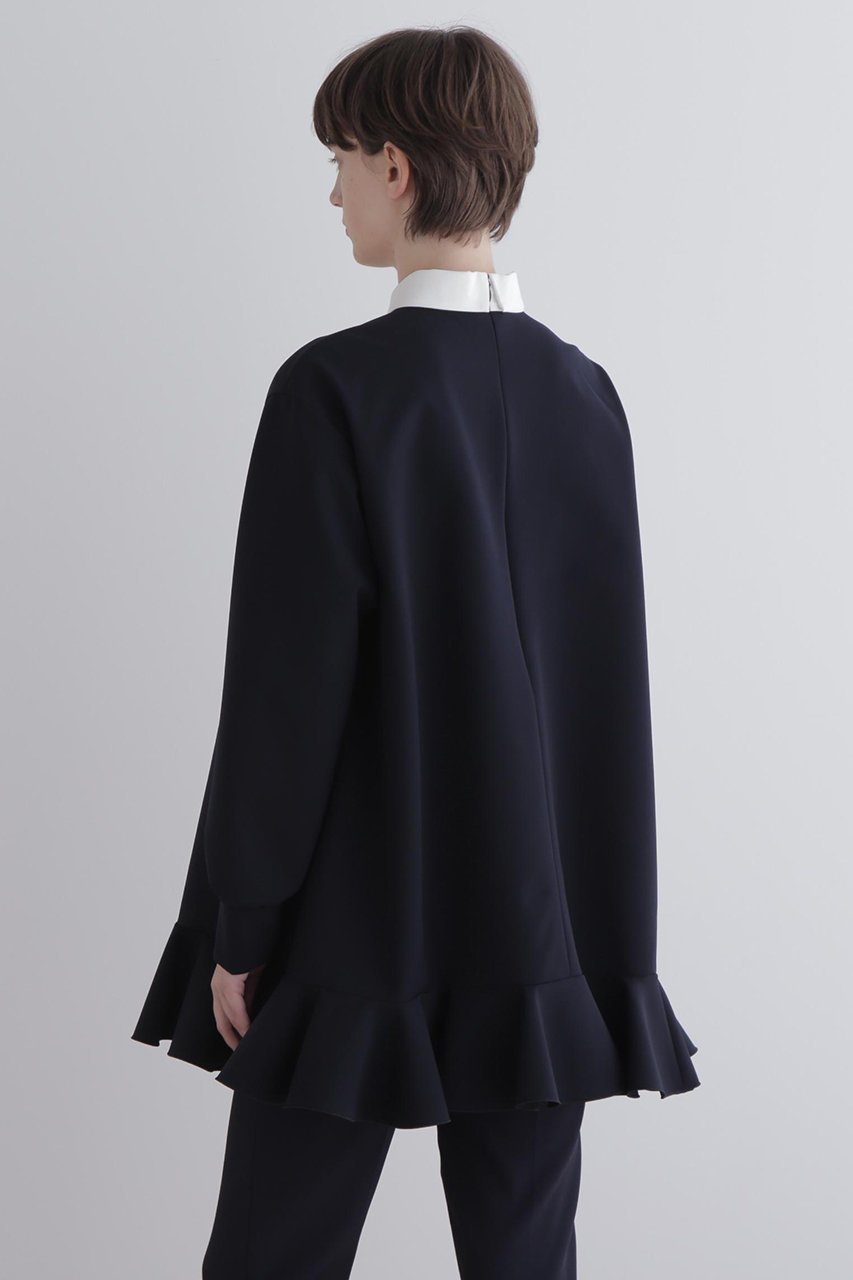 【ル フィル/LE PHIL】の襟付きフリルブラウス 人気、トレンドファッション・服の通販 founy(ファニー) 　ファッション　Fashion　レディースファッション　Fashion for Women　トップス・カットソー　Cut & Sew Tops　シャツ・ブラウス・オフィスカジュアル　Elegant Blouses & Button-Ups　ストレッチ　Stretch, Stretchy Fabric　スリーブ　Sleeve, Long Sleeve / Short Sleeve　ダブル　Double, Double-Breasted　ドレス　Dress, One-Piece　バランス　Balance, Style Balance　フリル　Frill, Ruffle　レギンス　Leggings, Stretch Pants　ロング　Long, Long-Length　再入荷　Restock / Back in Stock　other-3|ID: prp329100004775379 ipo3291000000034615042