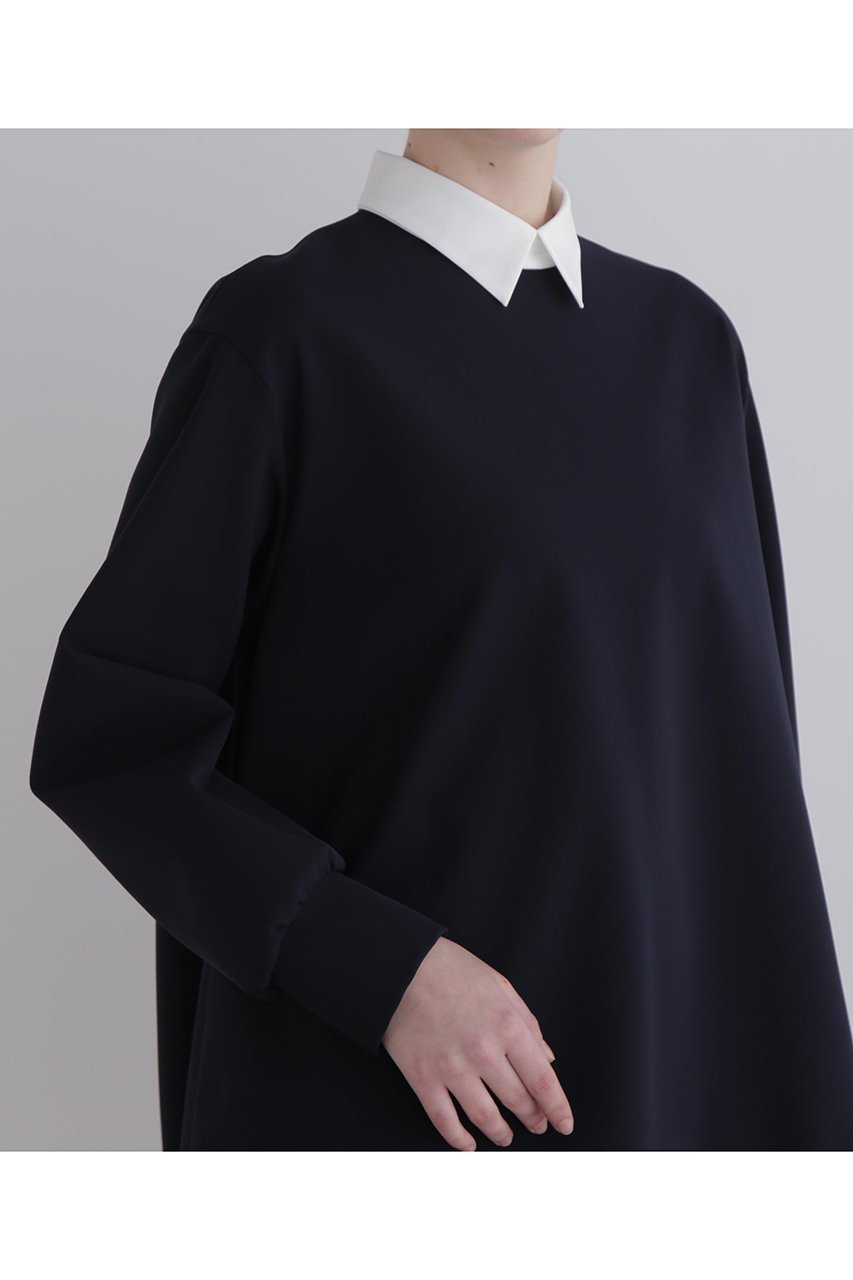 【ル フィル/LE PHIL】の襟付きフリルブラウス 人気、トレンドファッション・服の通販 founy(ファニー) 　ファッション　Fashion　レディースファッション　Fashion for Women　トップス・カットソー　Cut & Sew Tops　シャツ・ブラウス・オフィスカジュアル　Elegant Blouses & Button-Ups　ストレッチ　Stretch, Stretchy Fabric　スリーブ　Sleeve, Long Sleeve / Short Sleeve　ダブル　Double, Double-Breasted　ドレス　Dress, One-Piece　バランス　Balance, Style Balance　フリル　Frill, Ruffle　レギンス　Leggings, Stretch Pants　ロング　Long, Long-Length　再入荷　Restock / Back in Stock　other-6|ID: prp329100004775379 ipo3291000000034615048