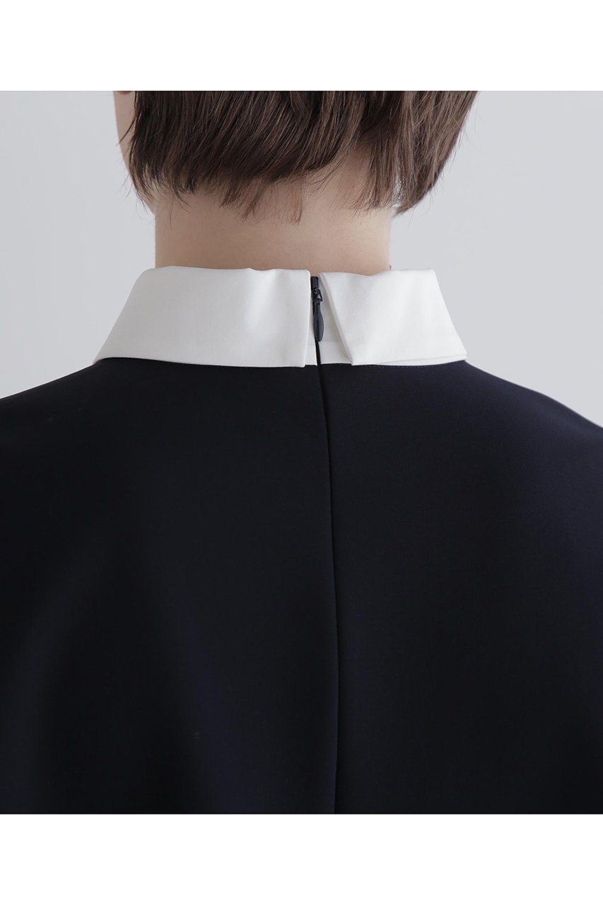 【ル フィル/LE PHIL】の襟付きフリルブラウス 人気、トレンドファッション・服の通販 founy(ファニー) 　ファッション　Fashion　レディースファッション　Fashion for Women　トップス・カットソー　Cut & Sew Tops　シャツ・ブラウス・オフィスカジュアル　Elegant Blouses & Button-Ups　ストレッチ　Stretch, Stretchy Fabric　スリーブ　Sleeve, Long Sleeve / Short Sleeve　ダブル　Double, Double-Breasted　ドレス　Dress, One-Piece　バランス　Balance, Style Balance　フリル　Frill, Ruffle　レギンス　Leggings, Stretch Pants　ロング　Long, Long-Length　再入荷　Restock / Back in Stock　other-8|ID: prp329100004775379 ipo3291000000034615050