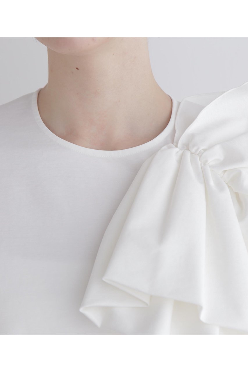 【ル フィル/LE PHIL】のハイストポンチリボンモチーブラウス 人気、トレンドファッション・服の通販 founy(ファニー) 　ファッション　Fashion　レディースファッション　Fashion for Women　トップス・カットソー　Cut & Sew Tops　シャツ・ブラウス・オフィスカジュアル　Elegant Blouses & Button-Ups　シンプル　Simple, Minimal　ストレート　Straight, Straight Cut　スリーブ　Sleeve, Long Sleeve / Short Sleeve　セットアップ　Set-Up, Coordinated Outfit　ドレープ　Drape, Draping Fabric　フォルム　Silhouette, Form　フレア　Flare, Flared　フロント　Front, Front Design　リボン　Ribbon, Bow　ロング　Long, Long-Length　ワイド　Wide, Wide Fit　エレガント 上品　Elegant　再入荷　Restock / Back in Stock　other-6|ID: prp329100004775381 ipo3291000000034615061