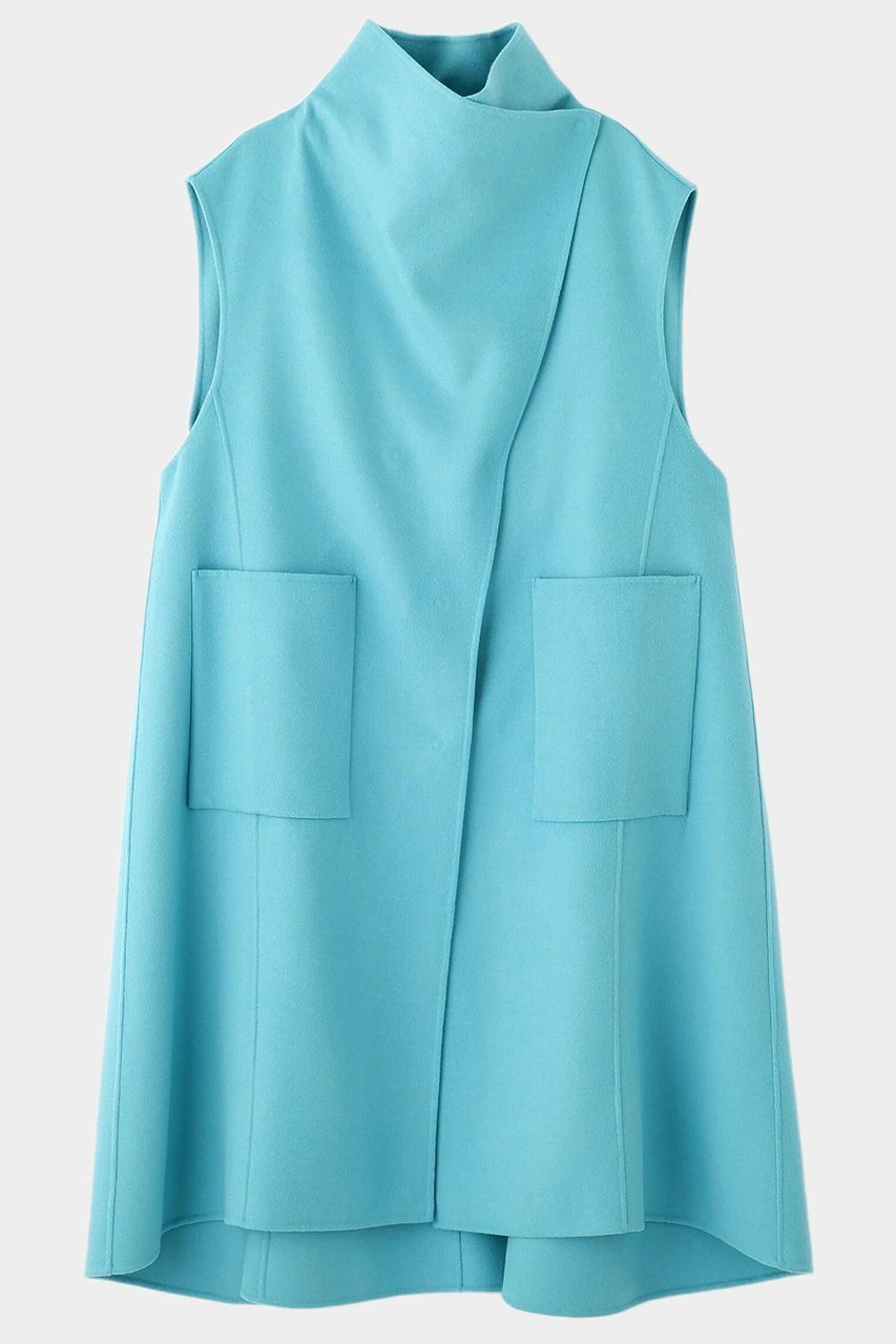 【ル フィル/LE PHIL】のソフトウールリバーオーバーサイズロングジレ インテリア・キッズ・メンズ・レディースファッション・服の通販 founy(ファニー) 　ファッション　Fashion　レディースファッション　Fashion for Women　アウター　Coat / Outerwear Collection　レディースジャケット・軽アウター　Jackets　ジャケット　Jacket, Outerwear　スタンド　Stand Collar, Upright Stand　ビッグ　Big, Oversized　フォルム　Silhouette, Form　フレア　Flare, Flared　ポケット　Pocket, Pocket Detail　再入荷　Restock / Back in Stock　A/W・秋冬　Autumn/Winter　グリーン|ID: prp329100004775384 ipo3291000000034615083