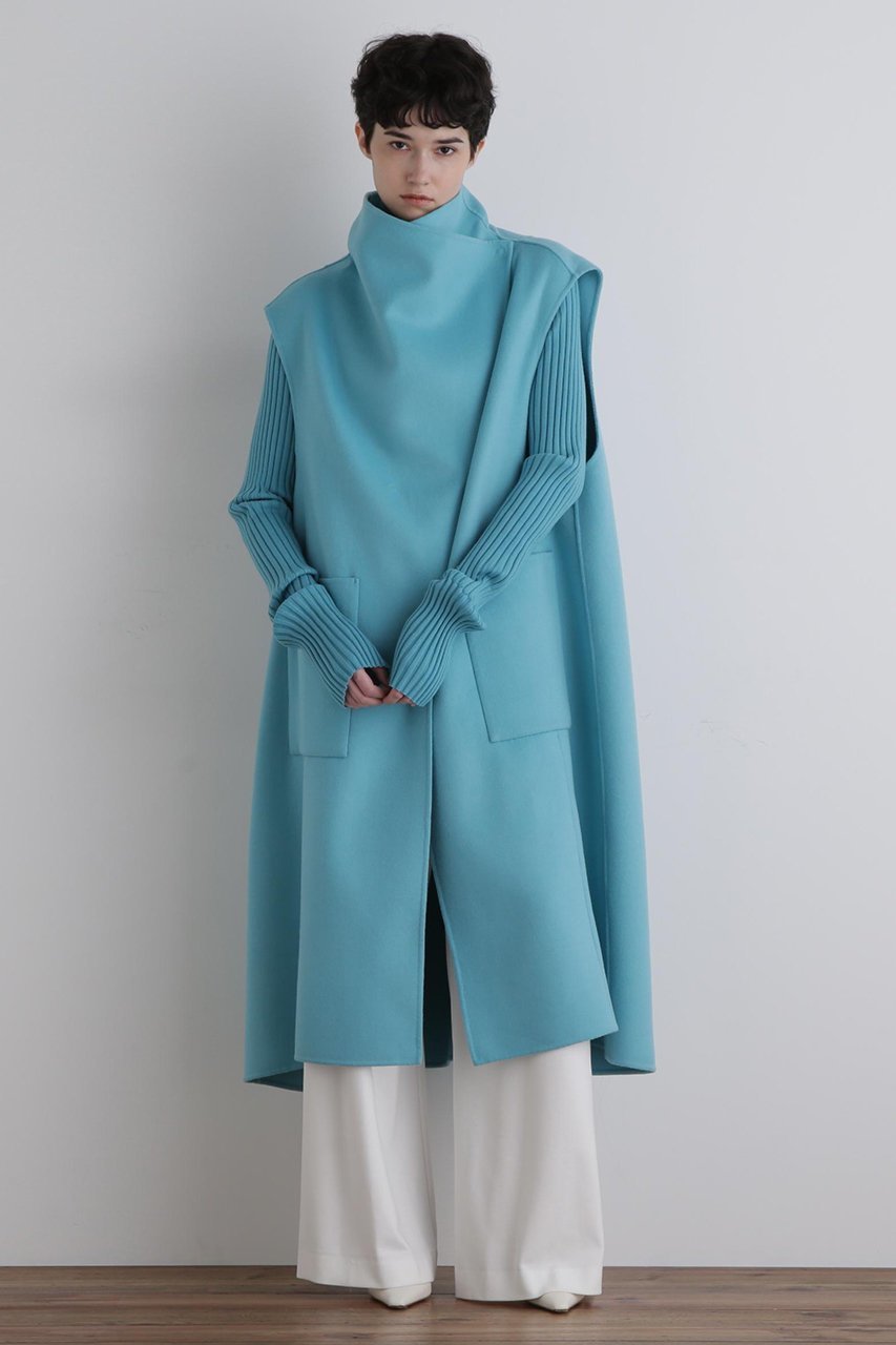 【ル フィル/LE PHIL】のソフトウールリバーオーバーサイズロングジレ 人気、トレンドファッション・服の通販 founy(ファニー) 　ファッション　Fashion　レディースファッション　Fashion for Women　アウター　Coat / Outerwear Collection　レディースジャケット・軽アウター　Jackets　ジャケット　Jacket, Outerwear　スタンド　Stand Collar, Upright Stand　ビッグ　Big, Oversized　フォルム　Silhouette, Form　フレア　Flare, Flared　ポケット　Pocket, Pocket Detail　再入荷　Restock / Back in Stock　A/W・秋冬　Autumn/Winter　other-2|ID: prp329100004775384 ipo3291000000034615084