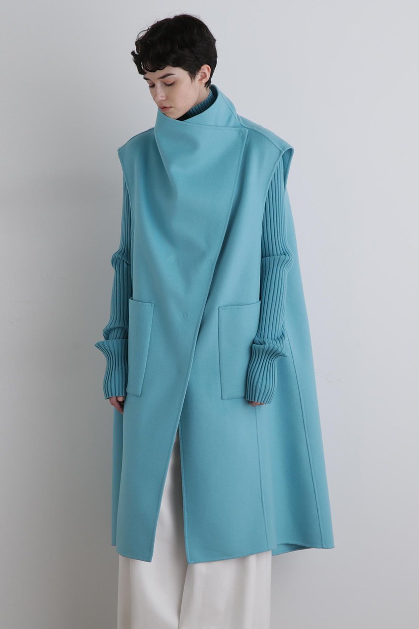 【ル フィル/LE PHIL】のソフトウールリバーオーバーサイズロングジレ 人気、トレンドファッション・服の通販 founy(ファニー) 　ファッション　Fashion　レディースファッション　Fashion for Women　アウター　Coat / Outerwear Collection　レディースジャケット・軽アウター　Jackets　ジャケット　Jacket, Outerwear　スタンド　Stand Collar, Upright Stand　ビッグ　Big, Oversized　フォルム　Silhouette, Form　フレア　Flare, Flared　ポケット　Pocket, Pocket Detail　再入荷　Restock / Back in Stock　A/W・秋冬　Autumn/Winter　other-3|ID: prp329100004775384 ipo3291000000034615085