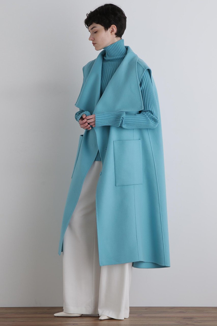 【ル フィル/LE PHIL】のソフトウールリバーオーバーサイズロングジレ 人気、トレンドファッション・服の通販 founy(ファニー) 　ファッション　Fashion　レディースファッション　Fashion for Women　アウター　Coat / Outerwear Collection　レディースジャケット・軽アウター　Jackets　ジャケット　Jacket, Outerwear　スタンド　Stand Collar, Upright Stand　ビッグ　Big, Oversized　フォルム　Silhouette, Form　フレア　Flare, Flared　ポケット　Pocket, Pocket Detail　再入荷　Restock / Back in Stock　A/W・秋冬　Autumn/Winter　other-4|ID: prp329100004775384 ipo3291000000034615086