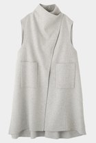 【ル フィル/LE PHIL】のソフトウールリバーオーバーサイズロングジレ グレー|ID: prp329100004775384 ipo3291000000035782589